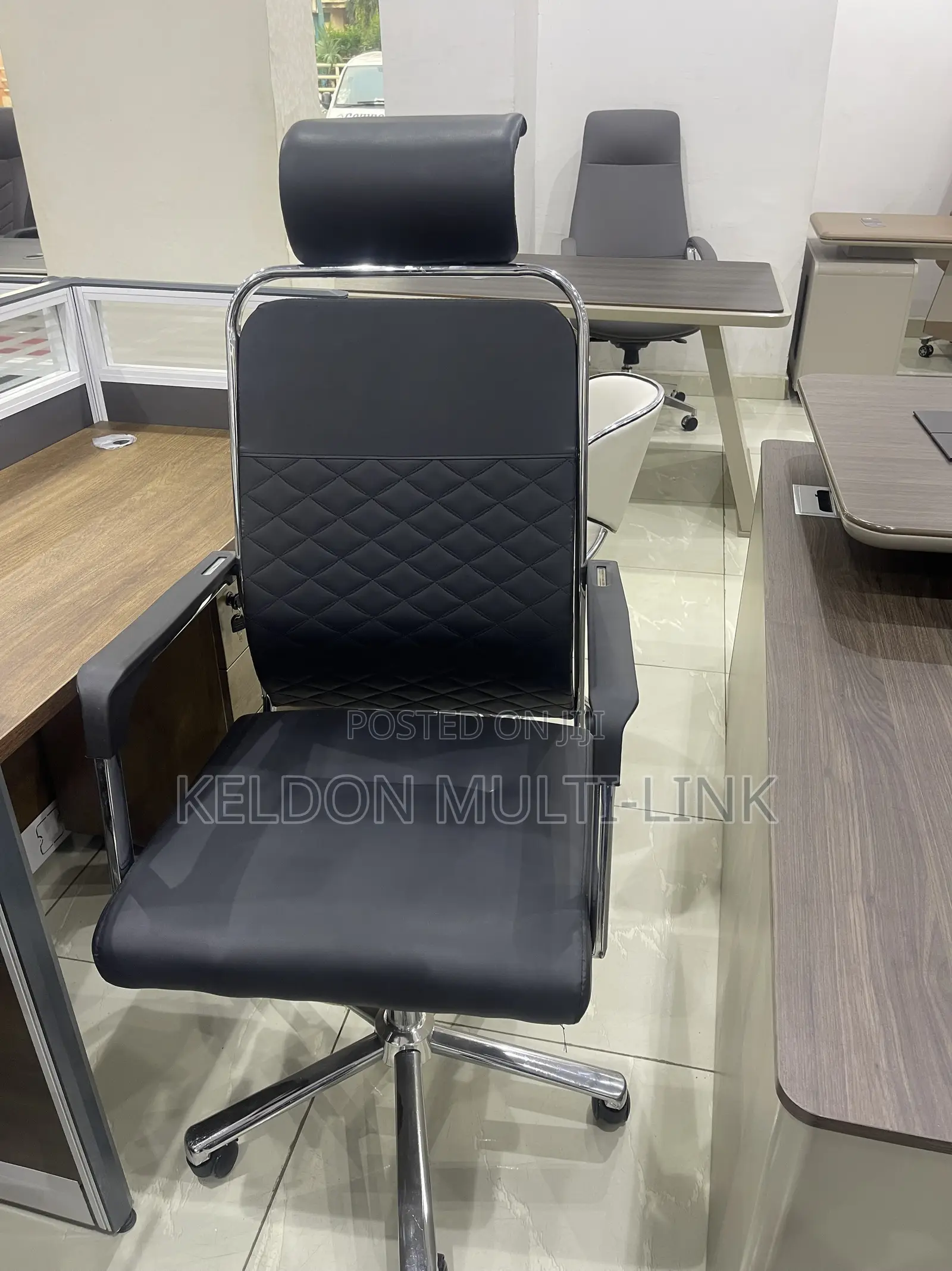 Office Chair Leather With Head Rest/Black/Brown /Qualuty Chair
