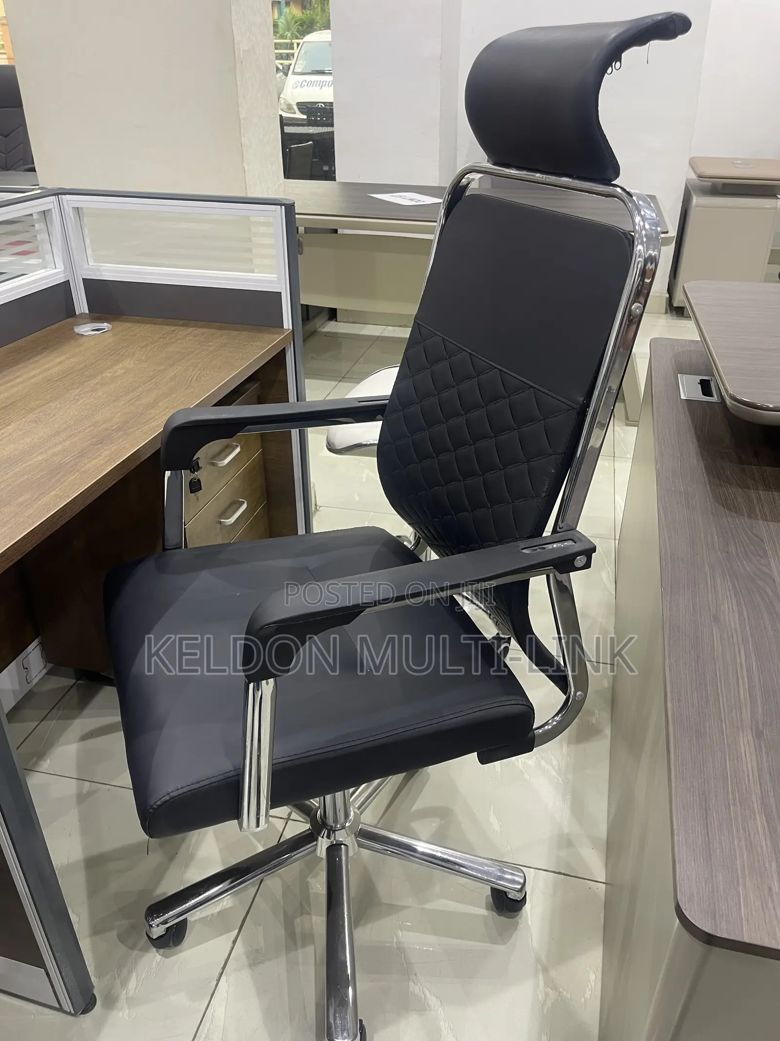 Office Chair Leather With Head Rest/Black/Brown /Qualuty Chair