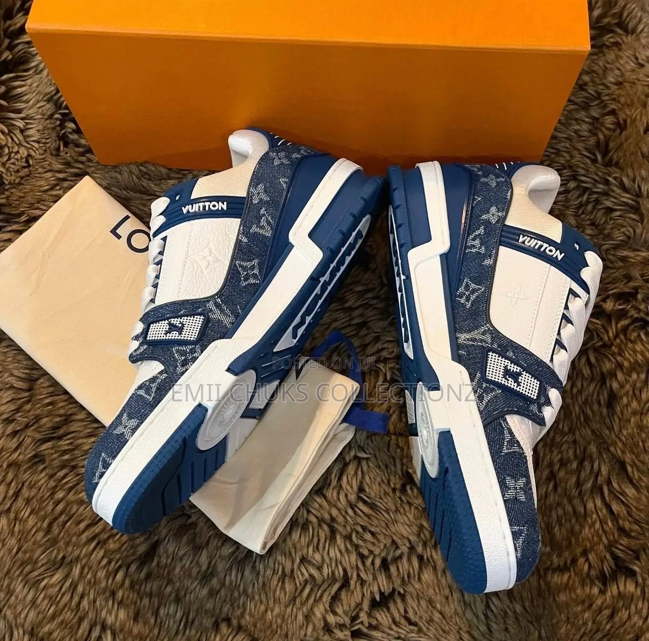 Louis Vuitton LV Trainer Monogram Denim White/Blue.