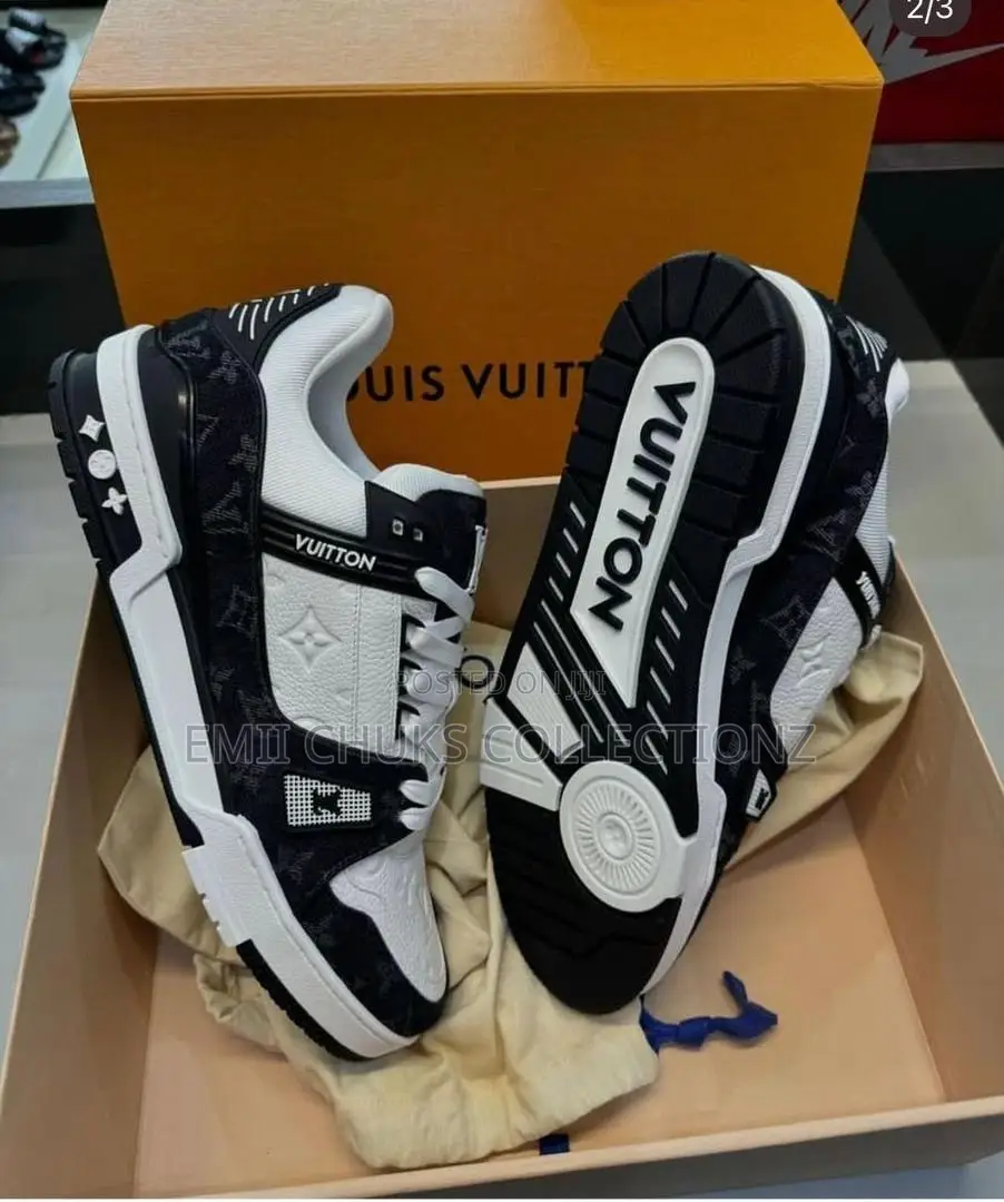 Louis Vuitton LV Trainer Monogram Denim White/Black.
