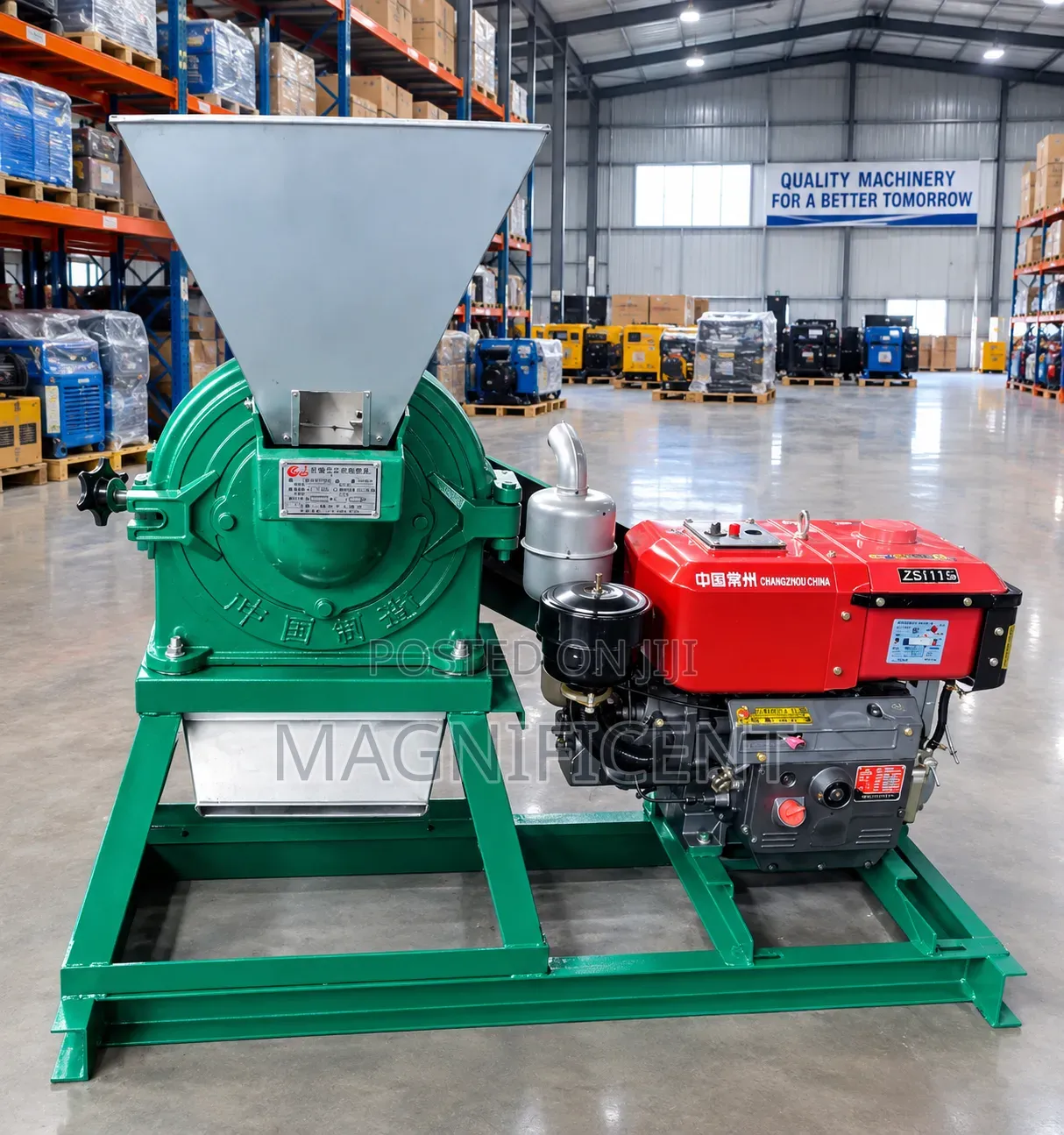 Diesel Corn Mill Machine – 8–12HP, 800–1,200 Kg/Hour