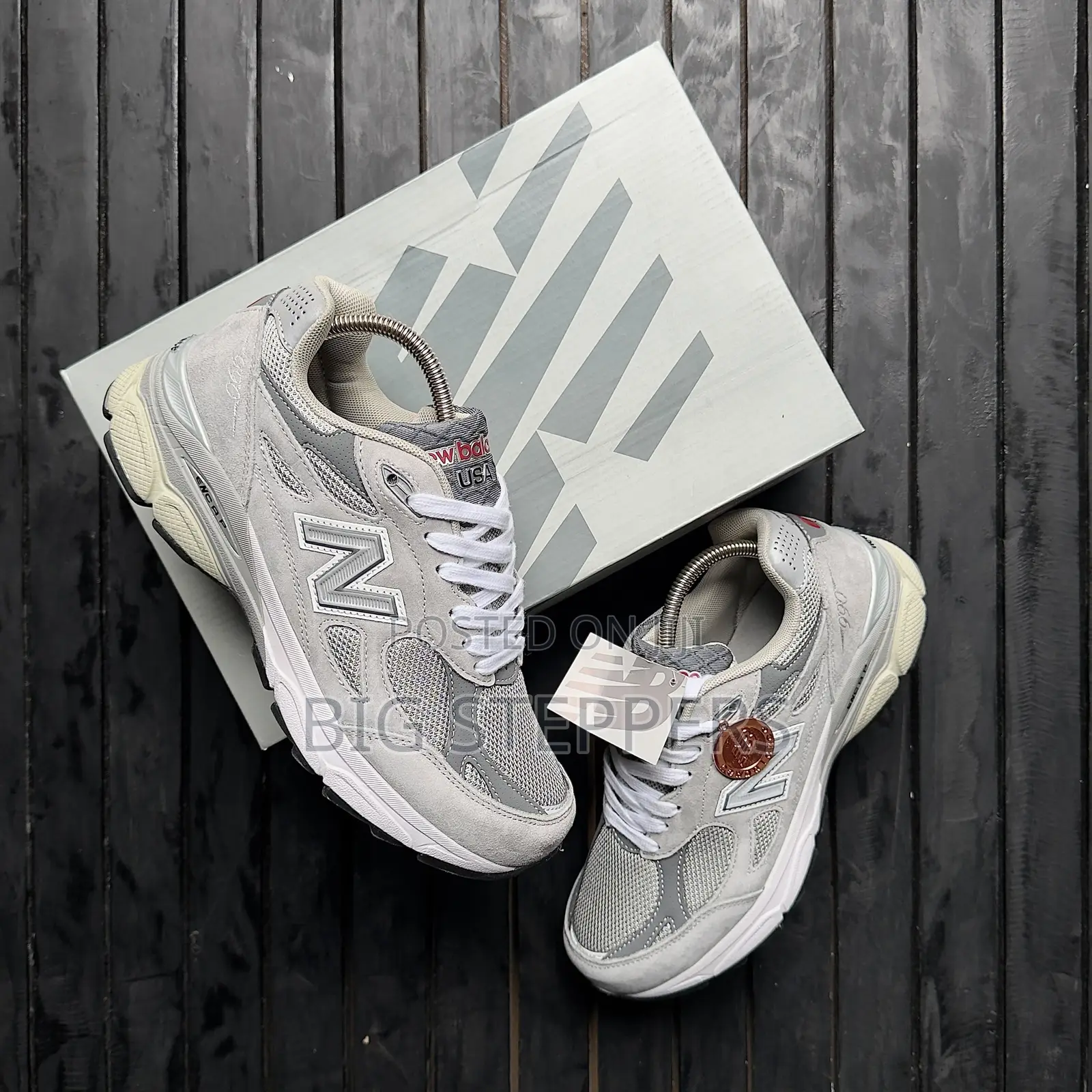 New Balance Grey and White Sneakers