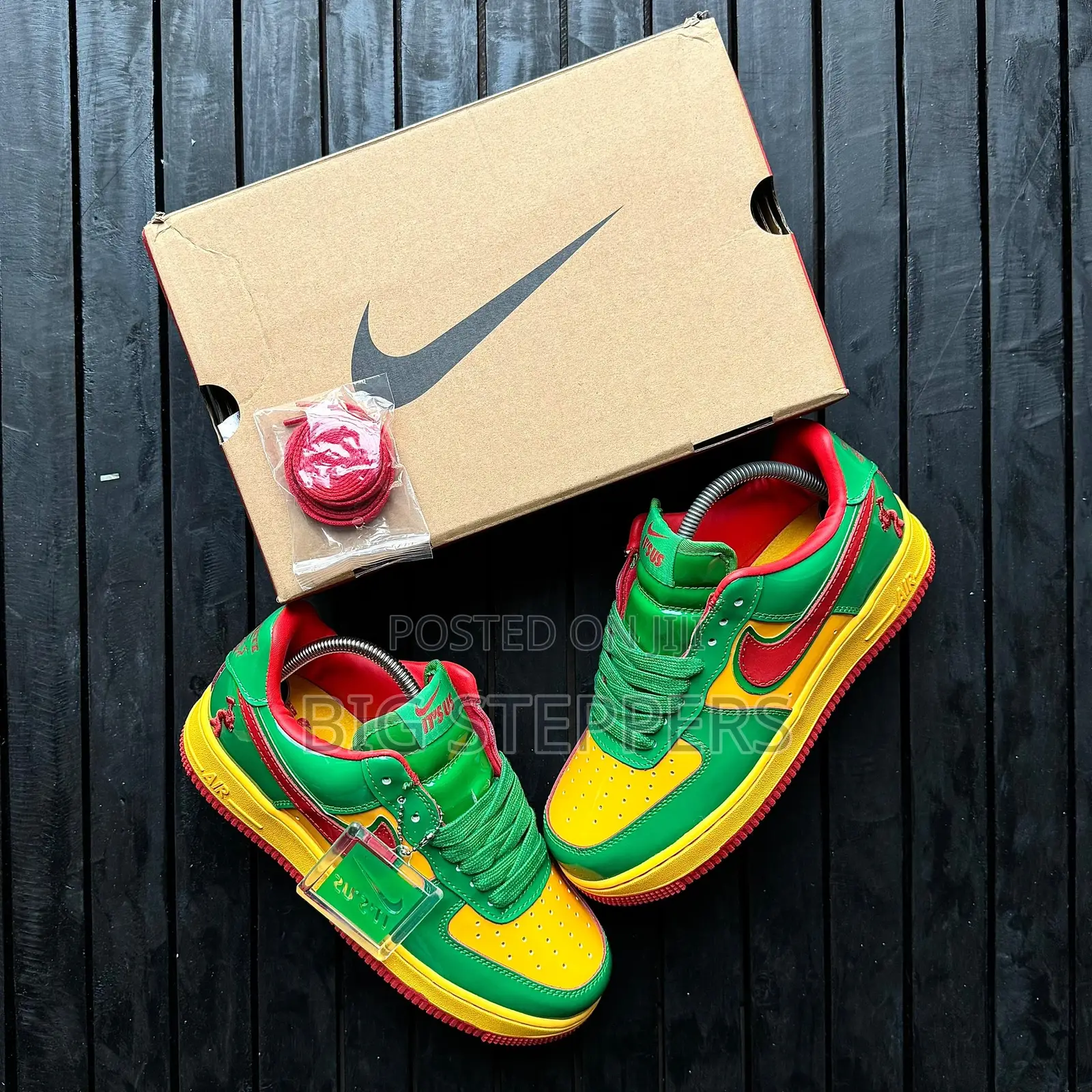 Nike Airforce Concrete Yellow/Green/Red Sneakers