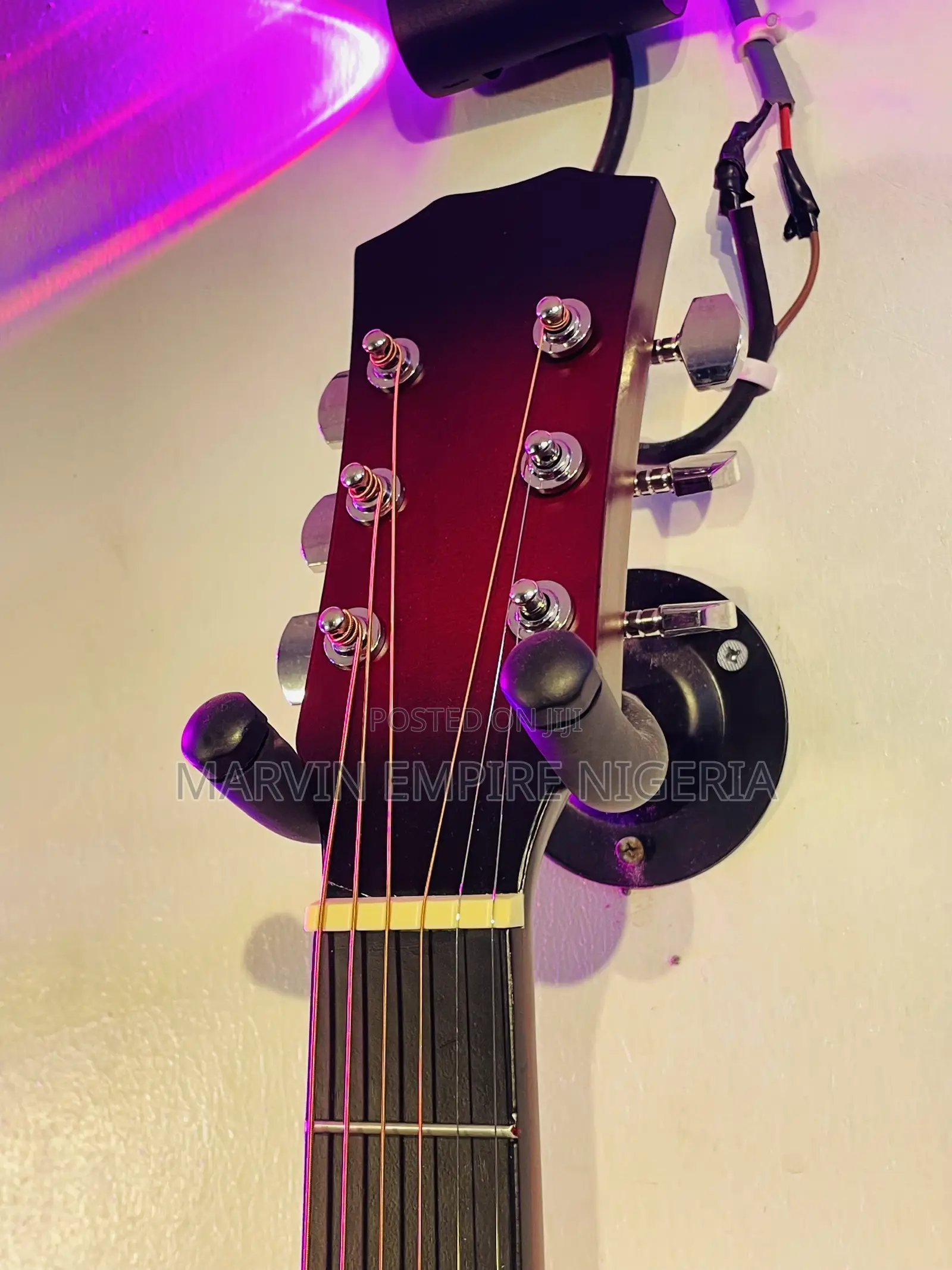 New Red Acoustic Guitar 38" + Free Bag
