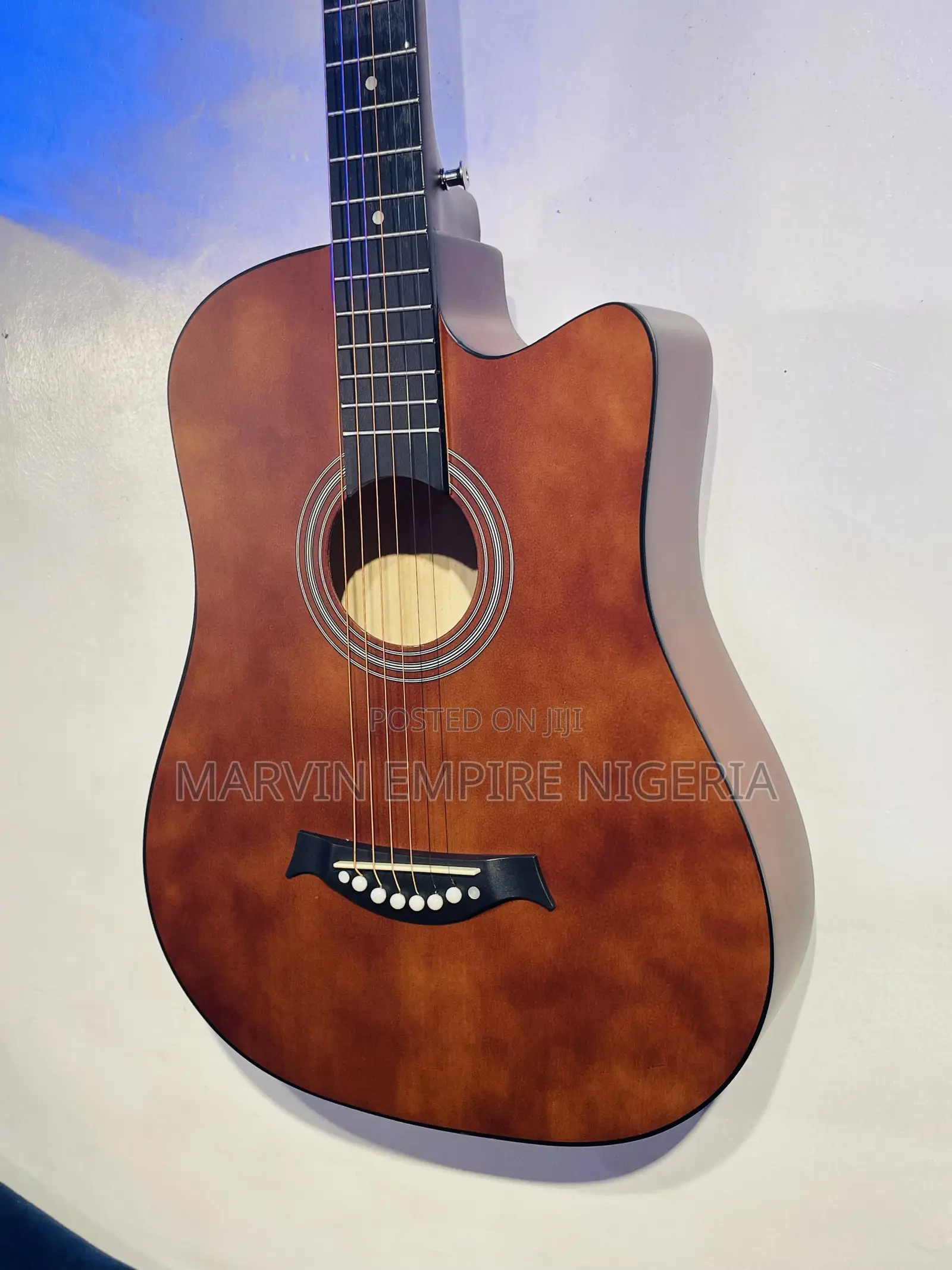 38 Inches Brown Acoustic Guitar With Free Bag + Strap
