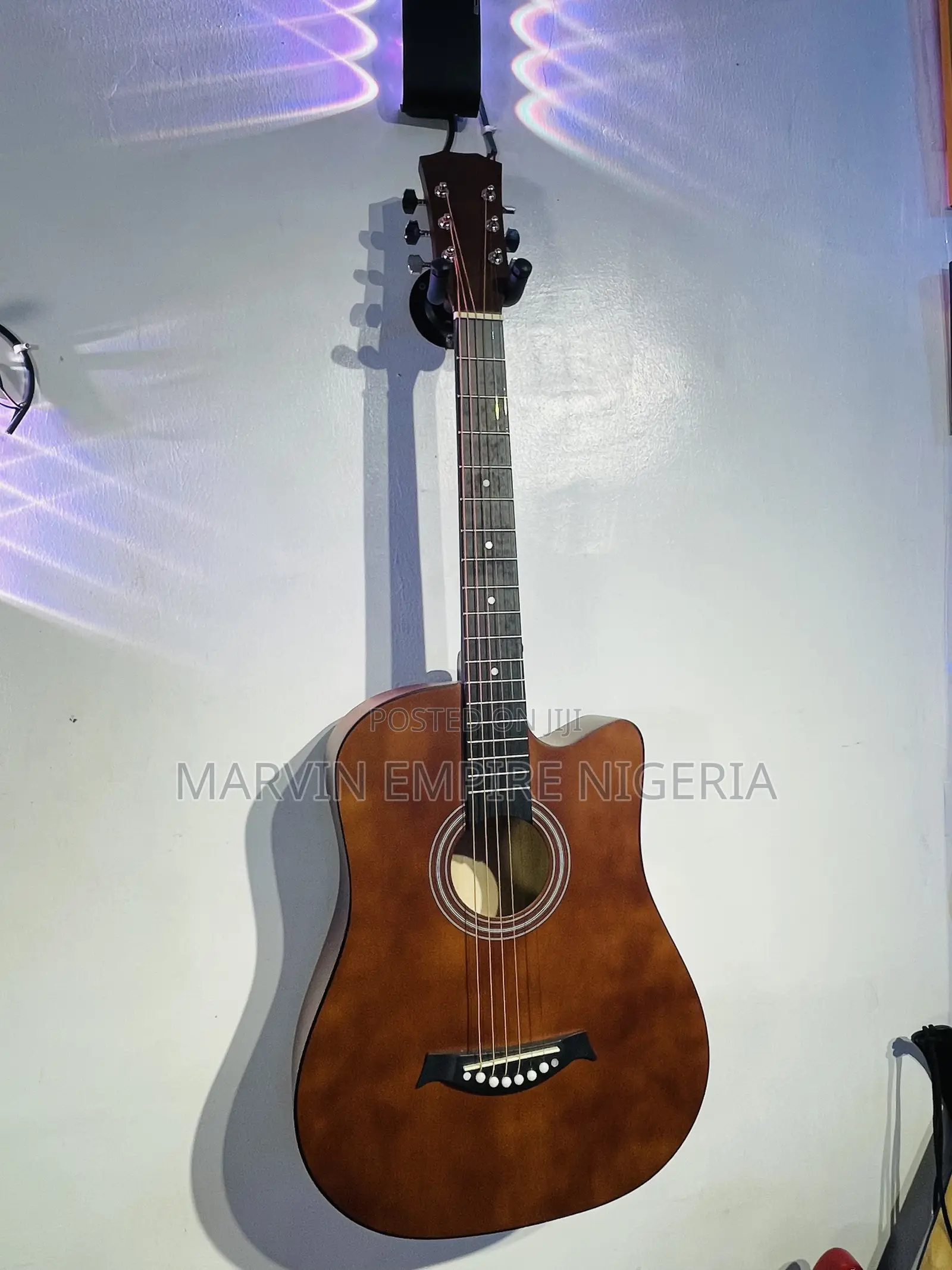38 Inches Brown Acoustic Guitar With Free Bag + Strap