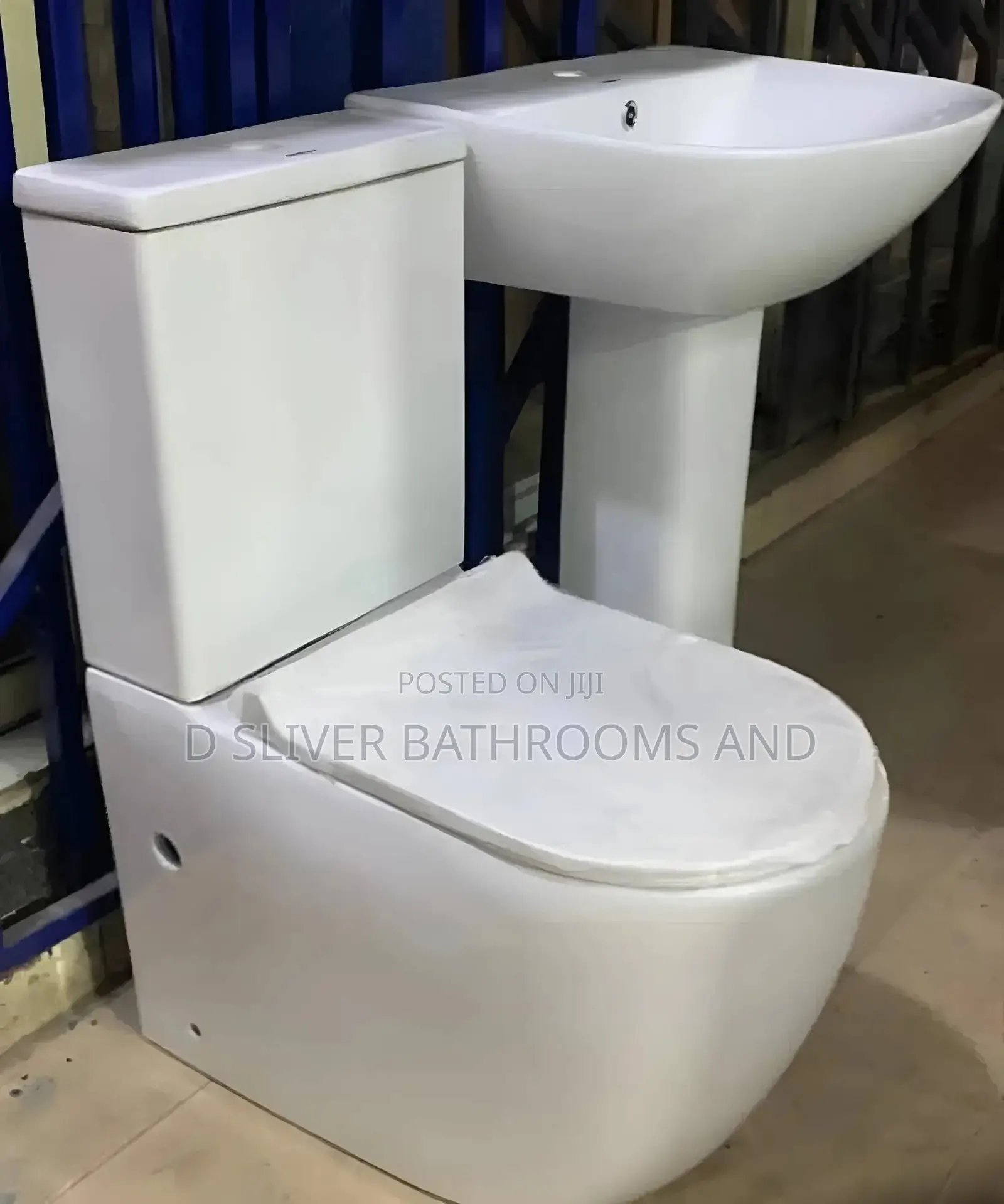 Close Coupled Water Closet WC + Pedestal Basin Set