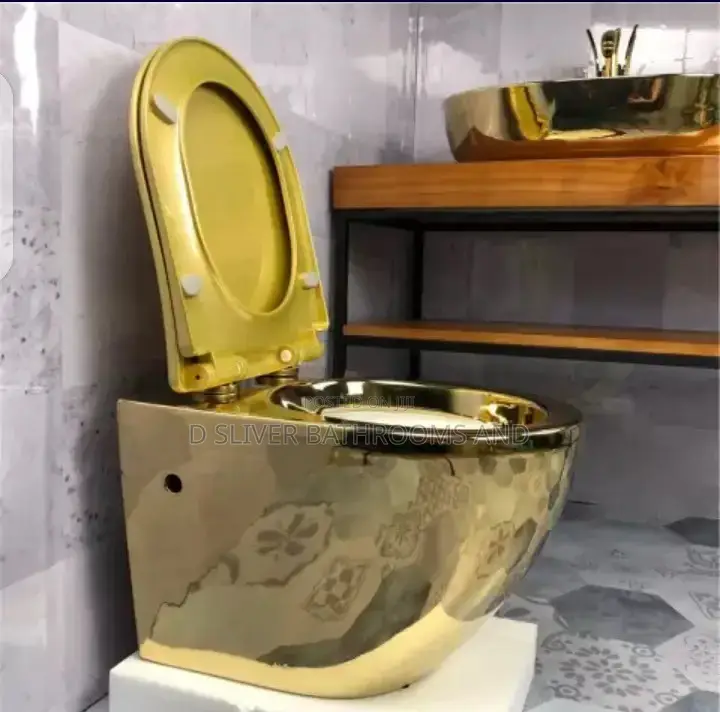 Royal Gold Wall Hung / Floating Toilet Water Closet WC