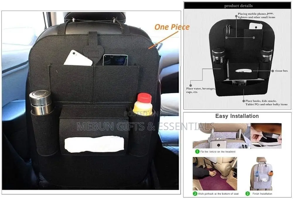 Car Backseat Multi-Pocket Travel Storage Bag/Organizer
