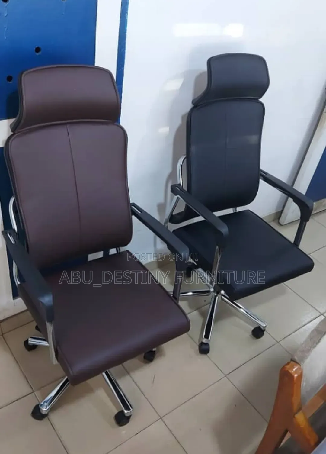 Office Leather Chair With Headrest