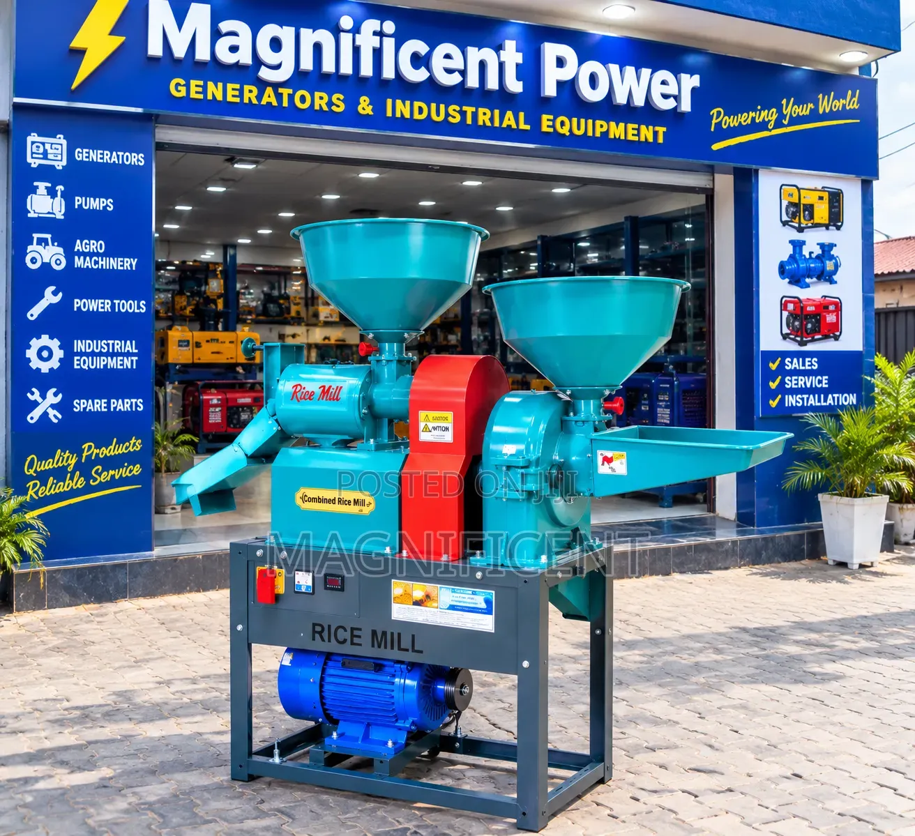 6nf-49f-21 Combined Rice Mill Machine – 3kW | 150–300kg/Hour
