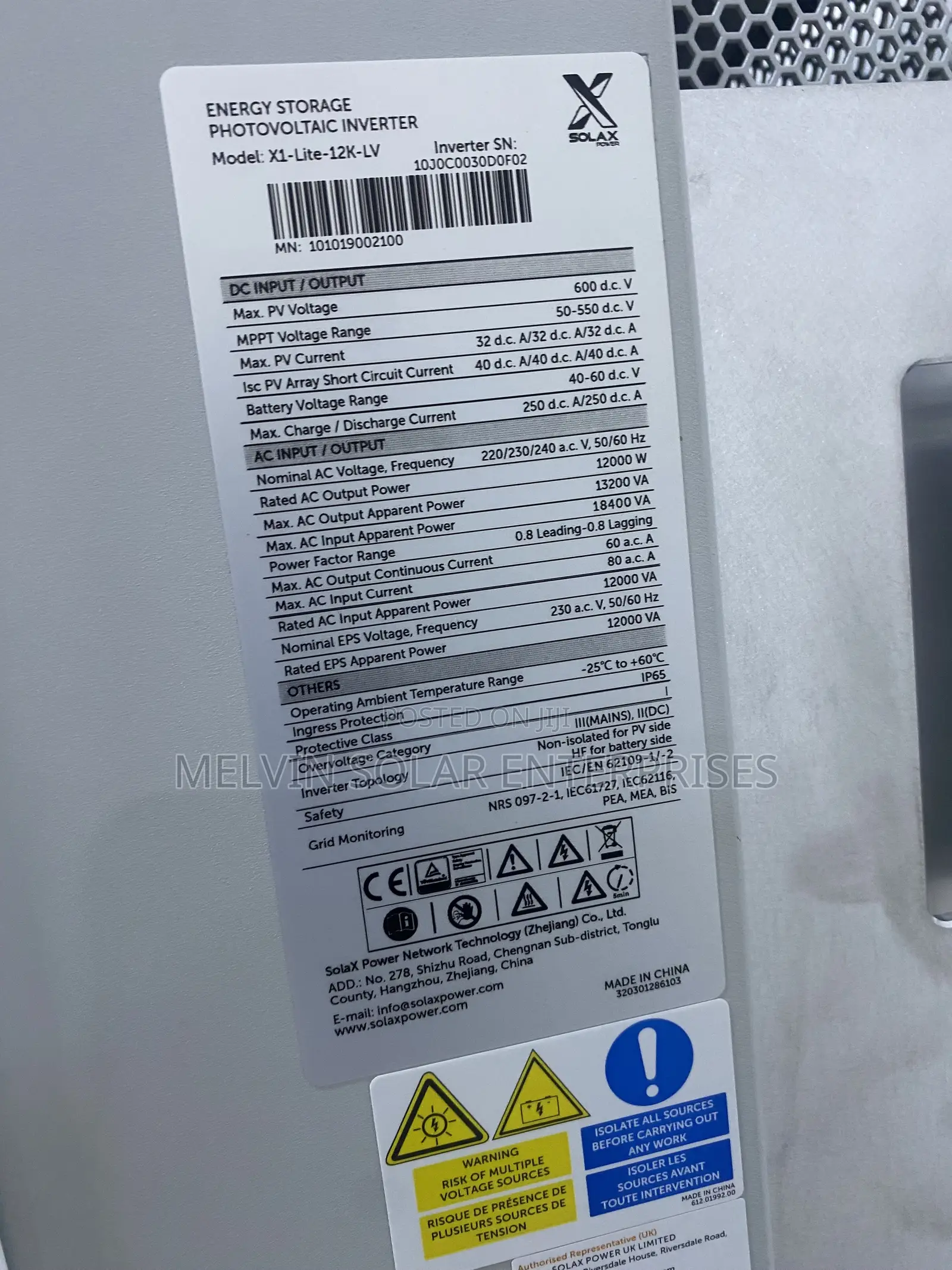 12kw 48v Solax Power Hybrid Inverter Available Now Im Store