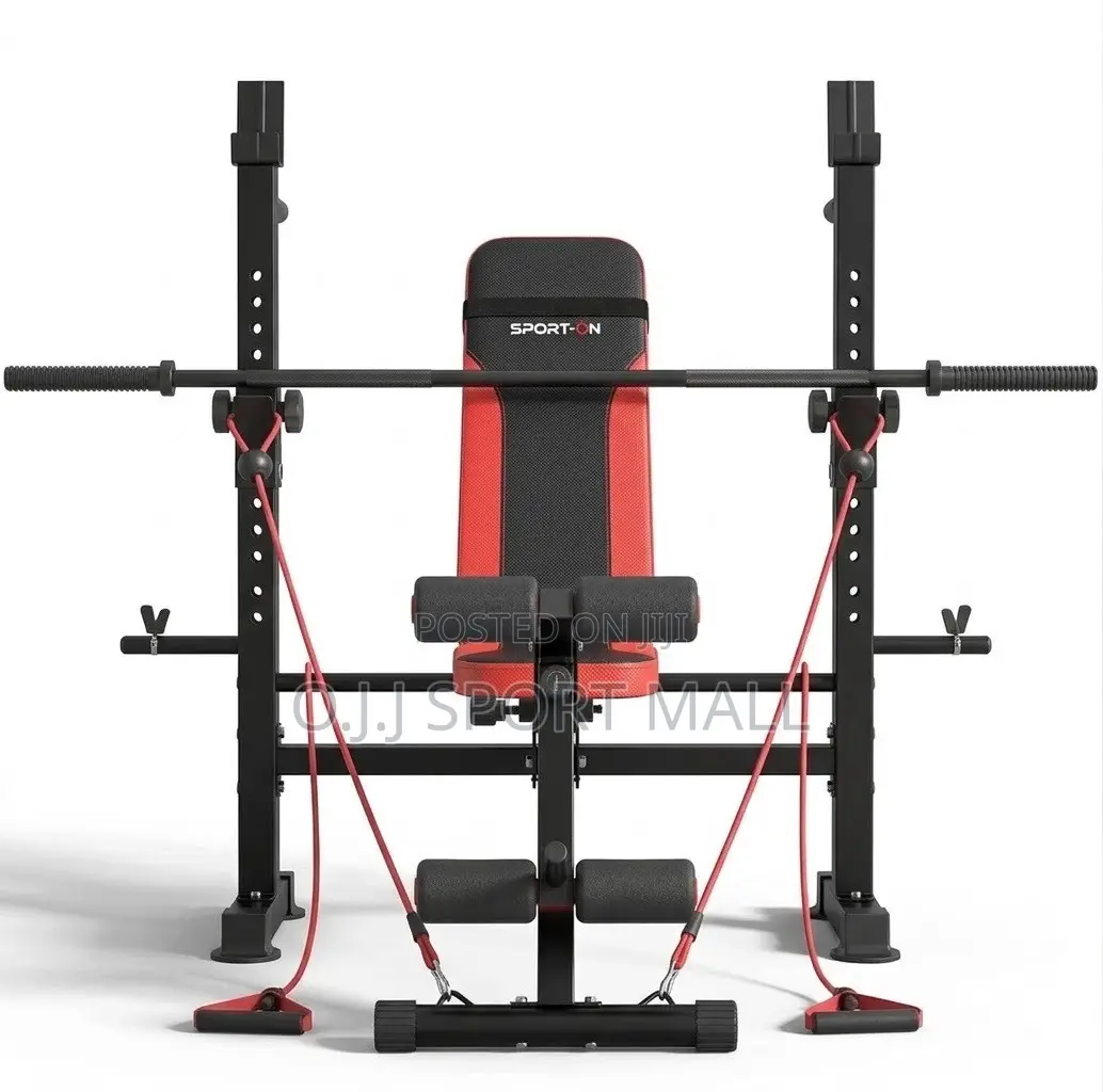 Adjustable Weight Lifting Bench With Resistance Pull-Up Rope