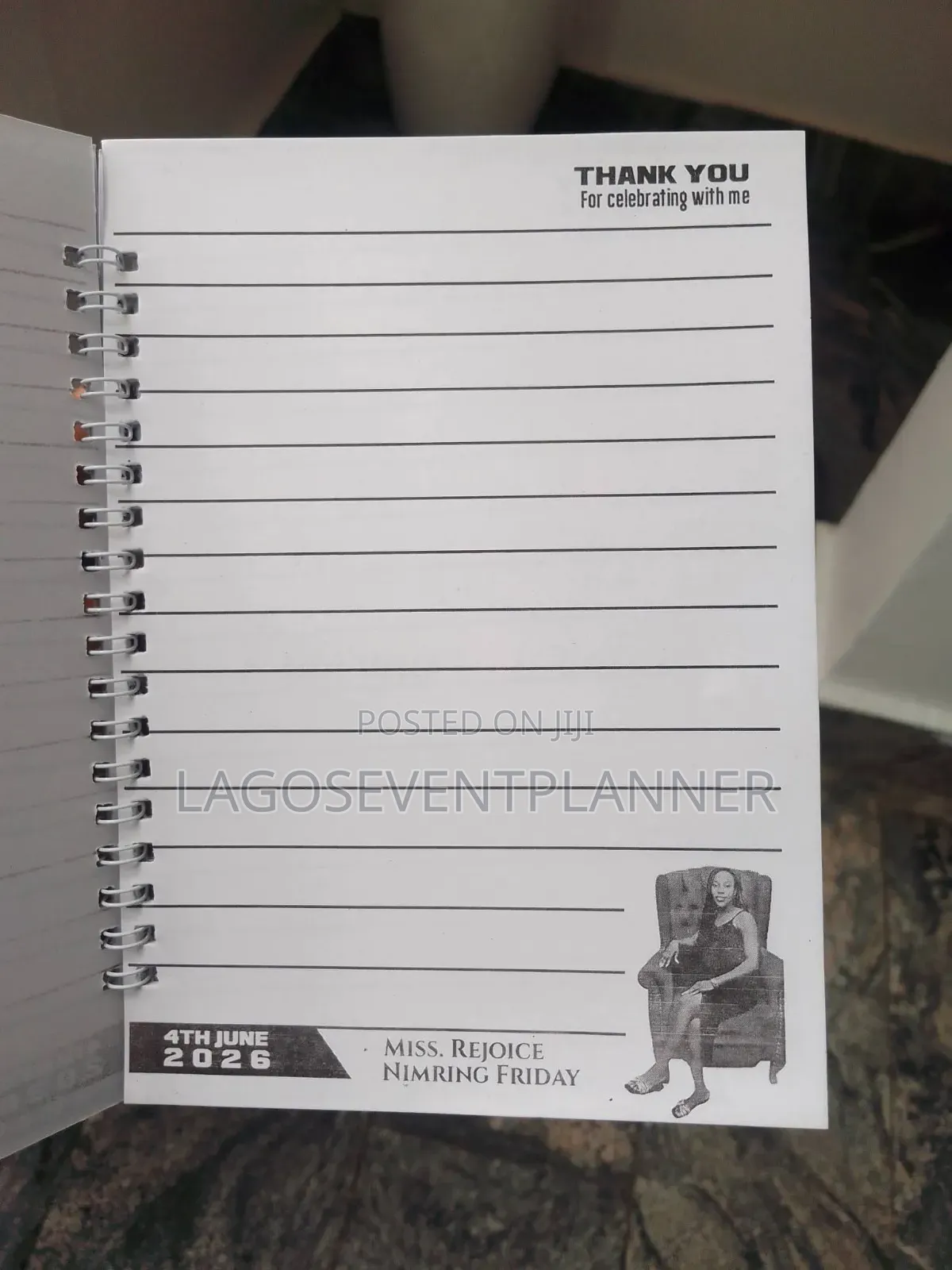 Customised Birthday/Wedding Souvenir Jotter in Abuja N Lagos
