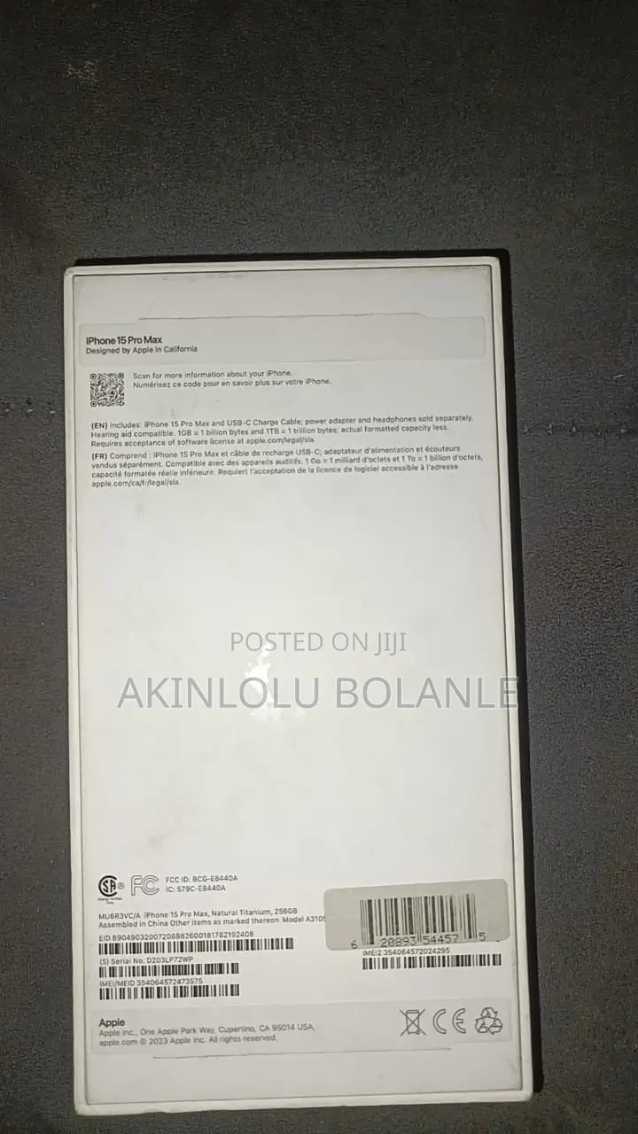 Apple iPhone 15 Pro Max 256 GB Silver