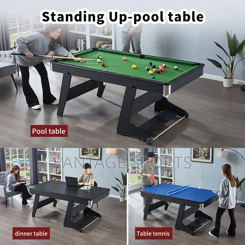6FT 2-in-1 Folding Pool Table | Snooker Billiard Game Table