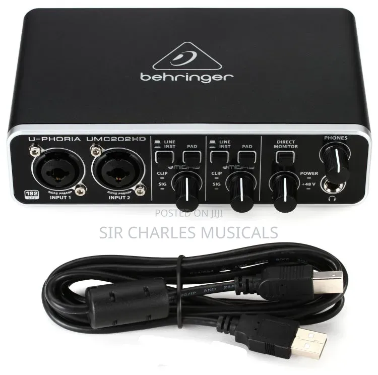 Behringer U-Phoria Umc202hd Studio Audio Interface