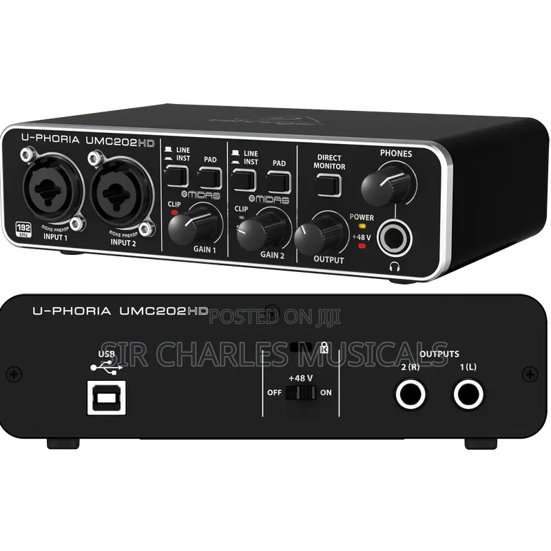 Behringer U-Phoria Umc202hd Studio Audio Interface