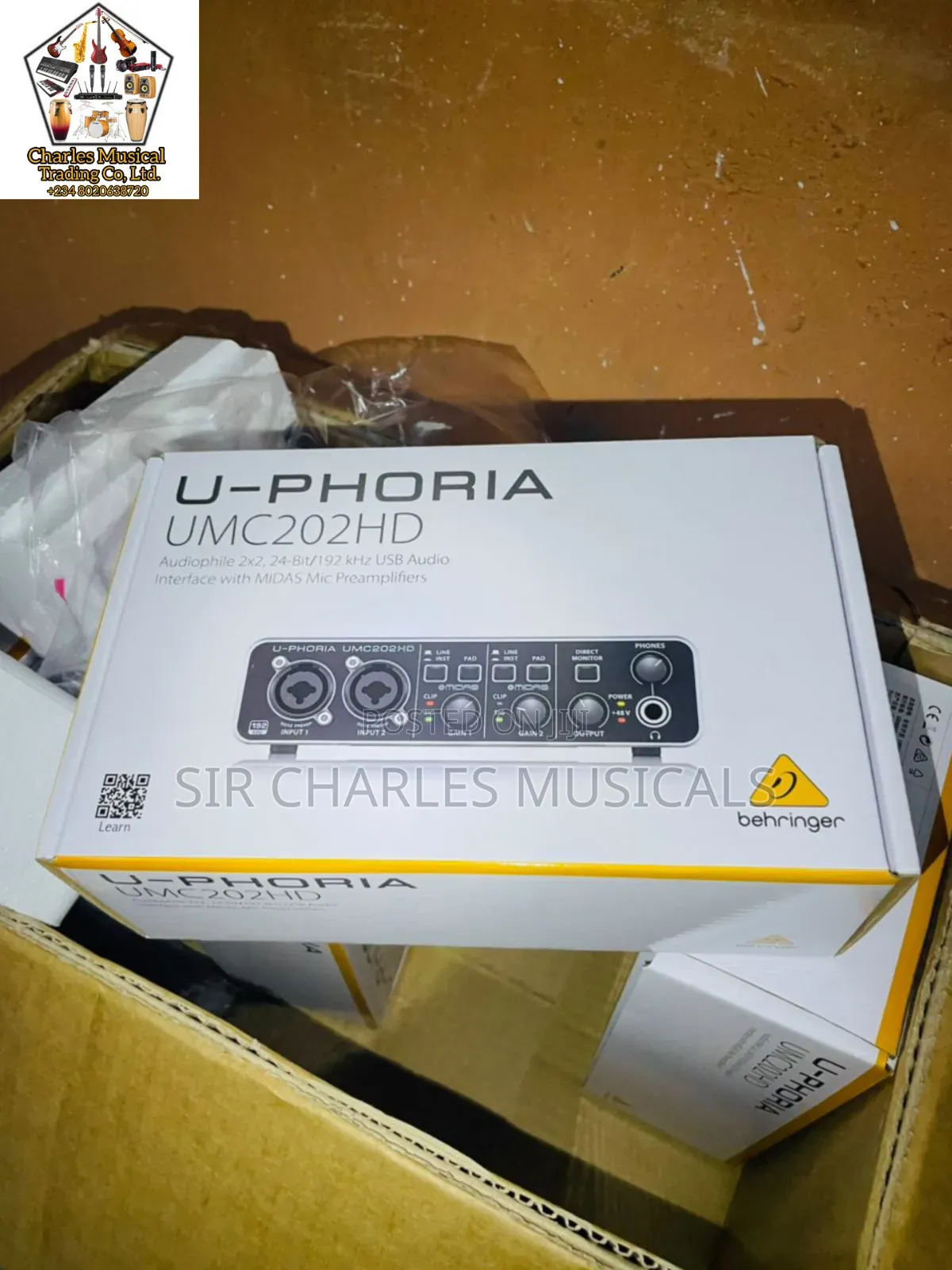 Behringer U-Phoria Umc202hd Studio Audio Interface