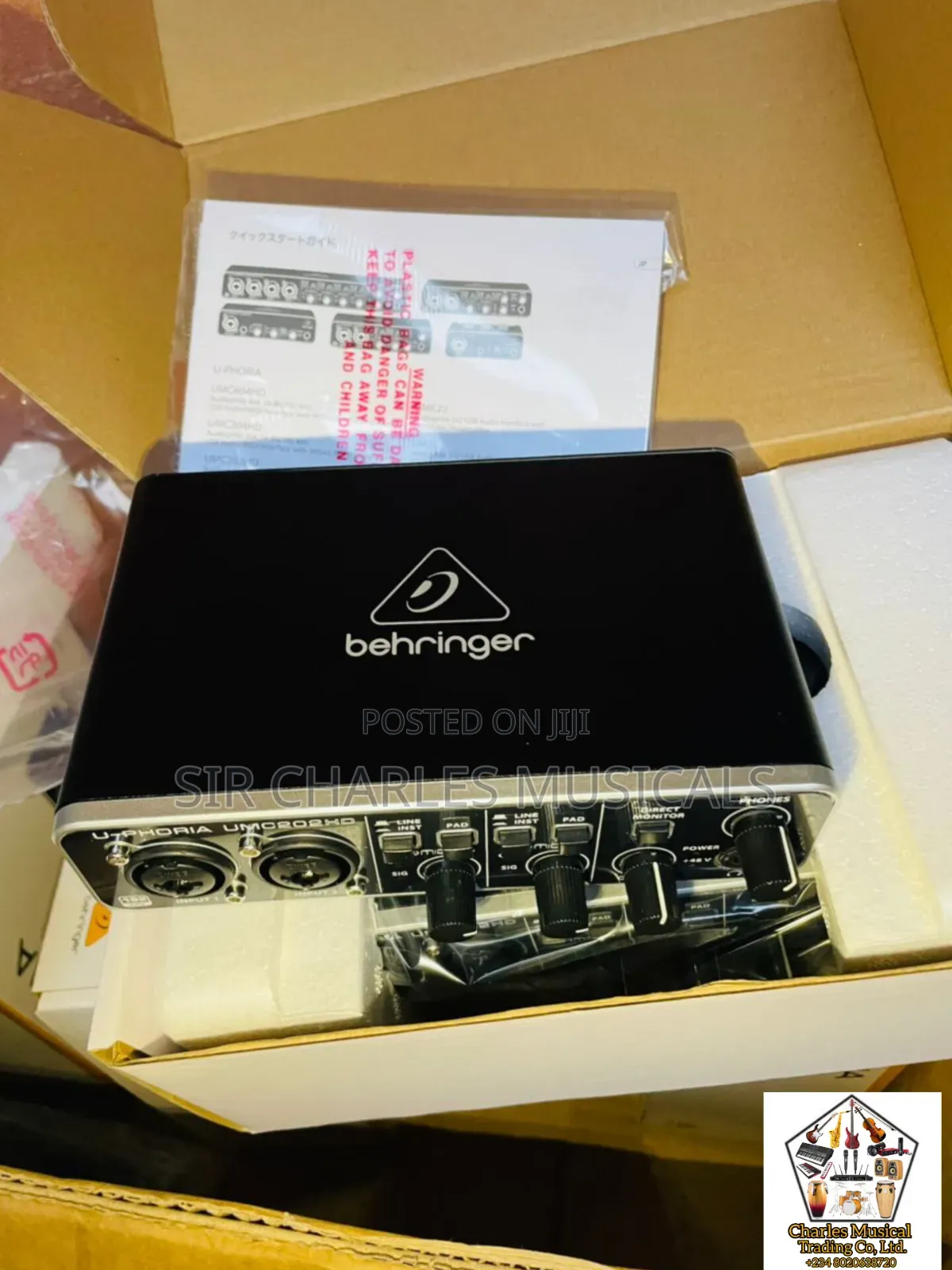 Behringer U-Phoria Umc202hd Studio Audio Interface
