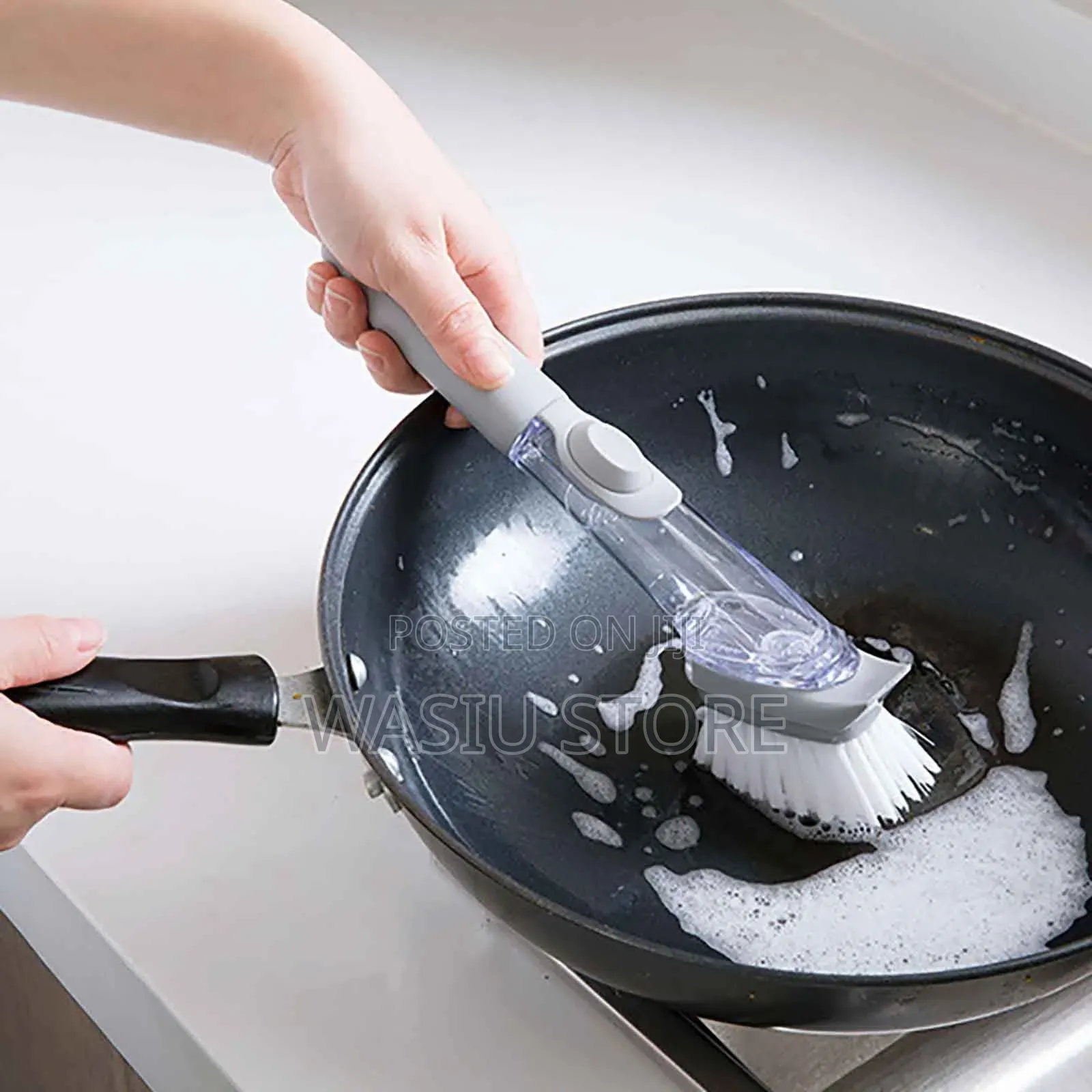 3 in 1 Dish Cleaning Brush With Soap Dispenser Sponge