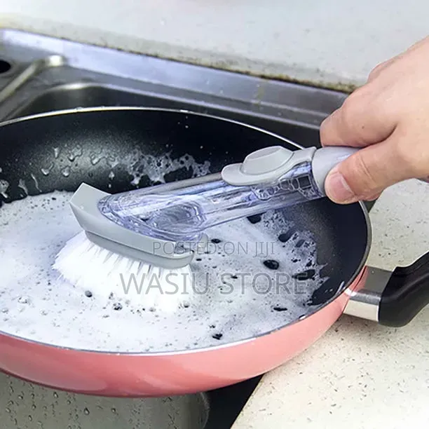 3 in 1 Dish Cleaning Brush With Soap Dispenser Sponge