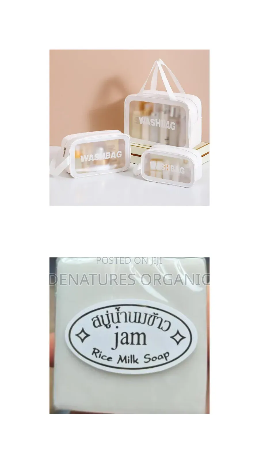 2-in-1 Travel Cleansing Kit (Rice Milk Soap + Waterproof Toiletry Bag