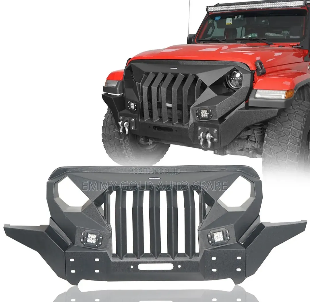 Jeep Wrangler Complete Front Bumper With Grill
