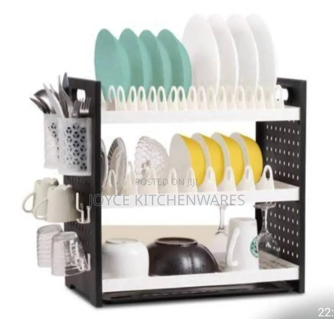 Qasa [72B2] Plate Rack Dish Drainer 3 Layers QDR-352 Rustless