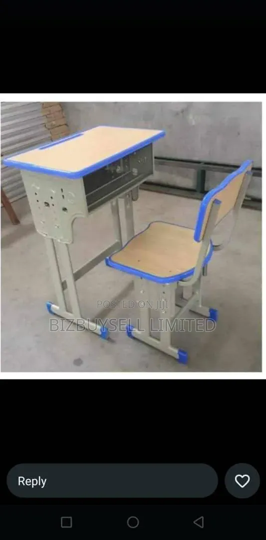 High Quality Student Table and Chairs, Adjustable Height Desk
