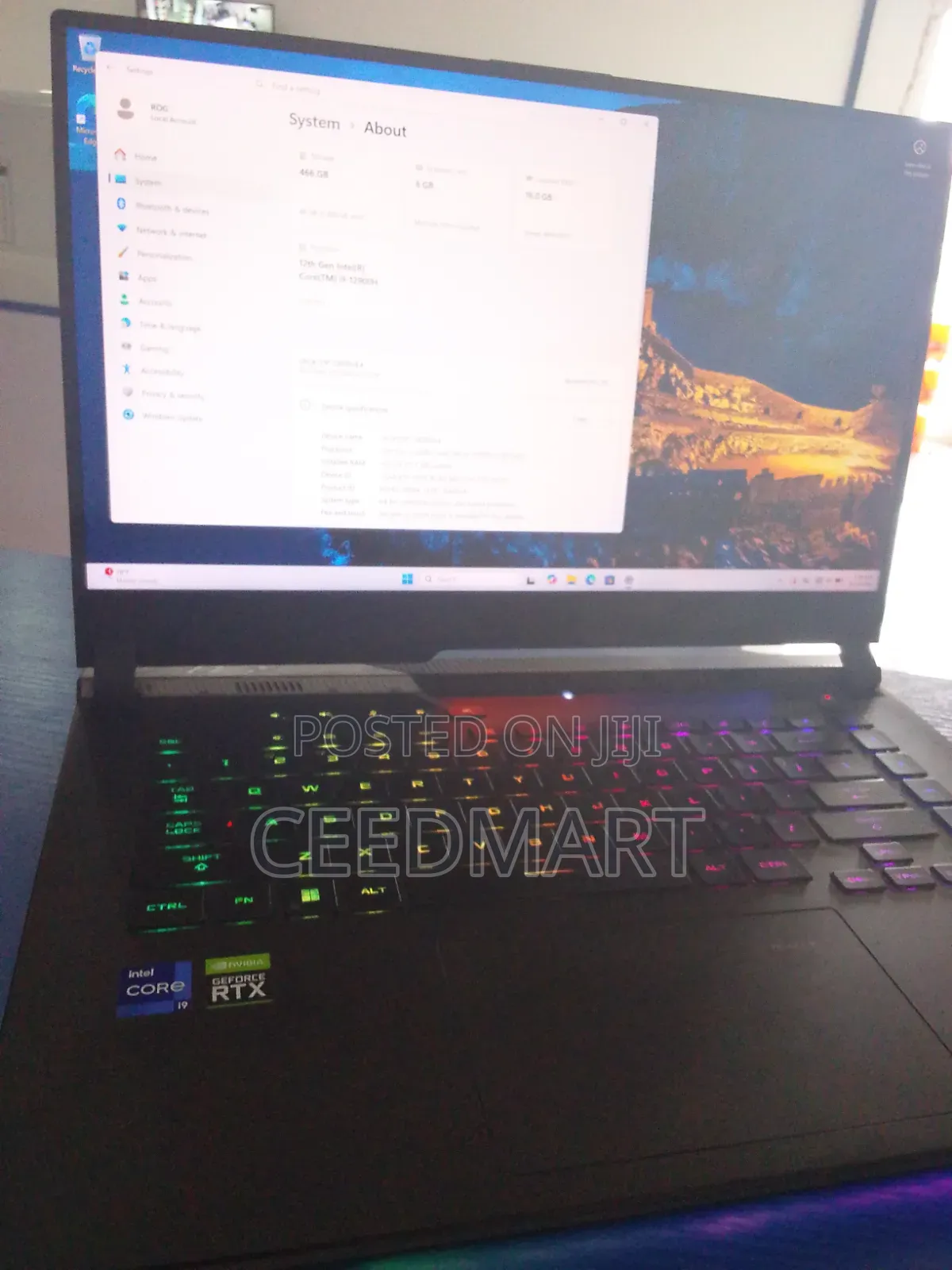 Laptop Asus ROG Strix G16 G614 16GB Intel Core i9 SSD 500GB