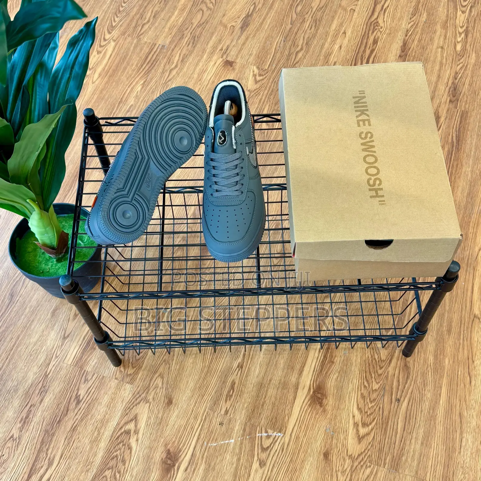 Off White X Nike Air Force 1 Low Grey Sneakers