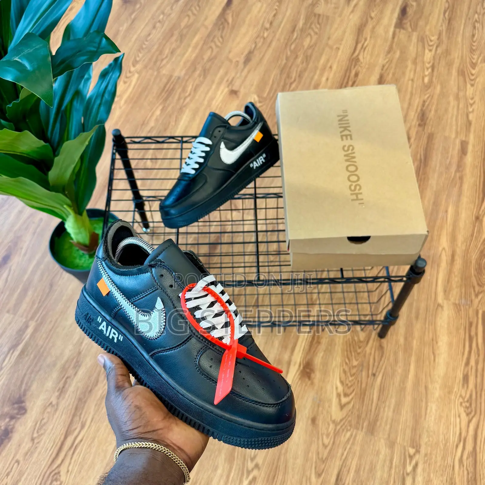 Offwhite X Nike Airforce 1 White Swoosh Sneakers
