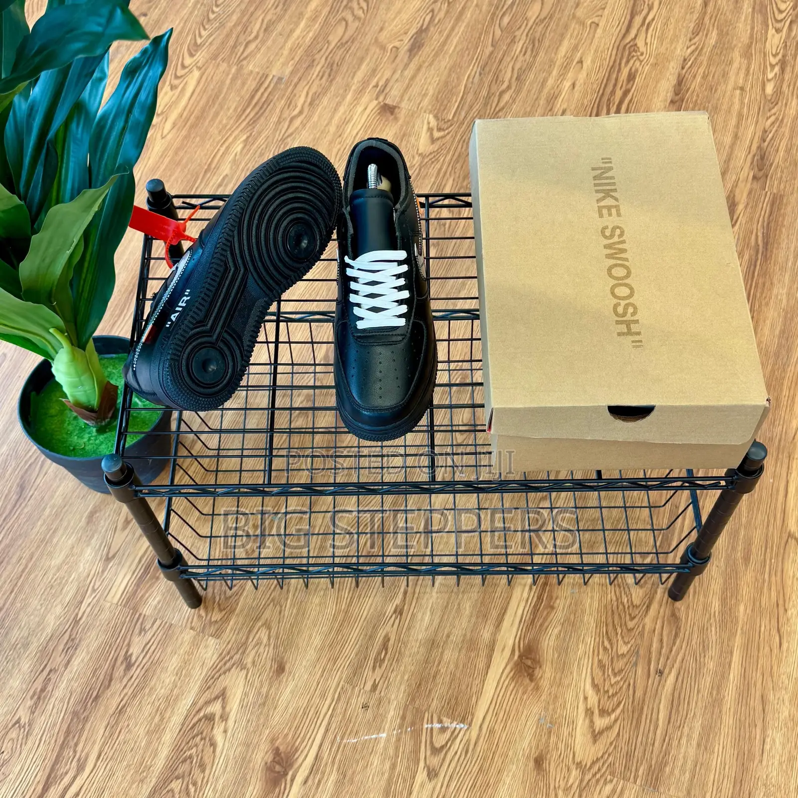 Offwhite X Nike Airforce 1 White Swoosh Sneakers