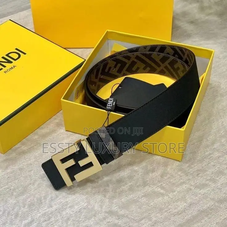 High Quality Scratch Resistant FENDI Genuine Leather Belts .