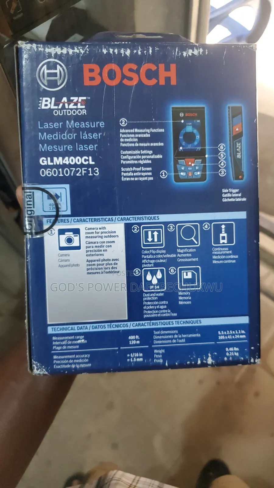 Bosch Blaze Outdoor GLM400CL Laser Measure With Camera