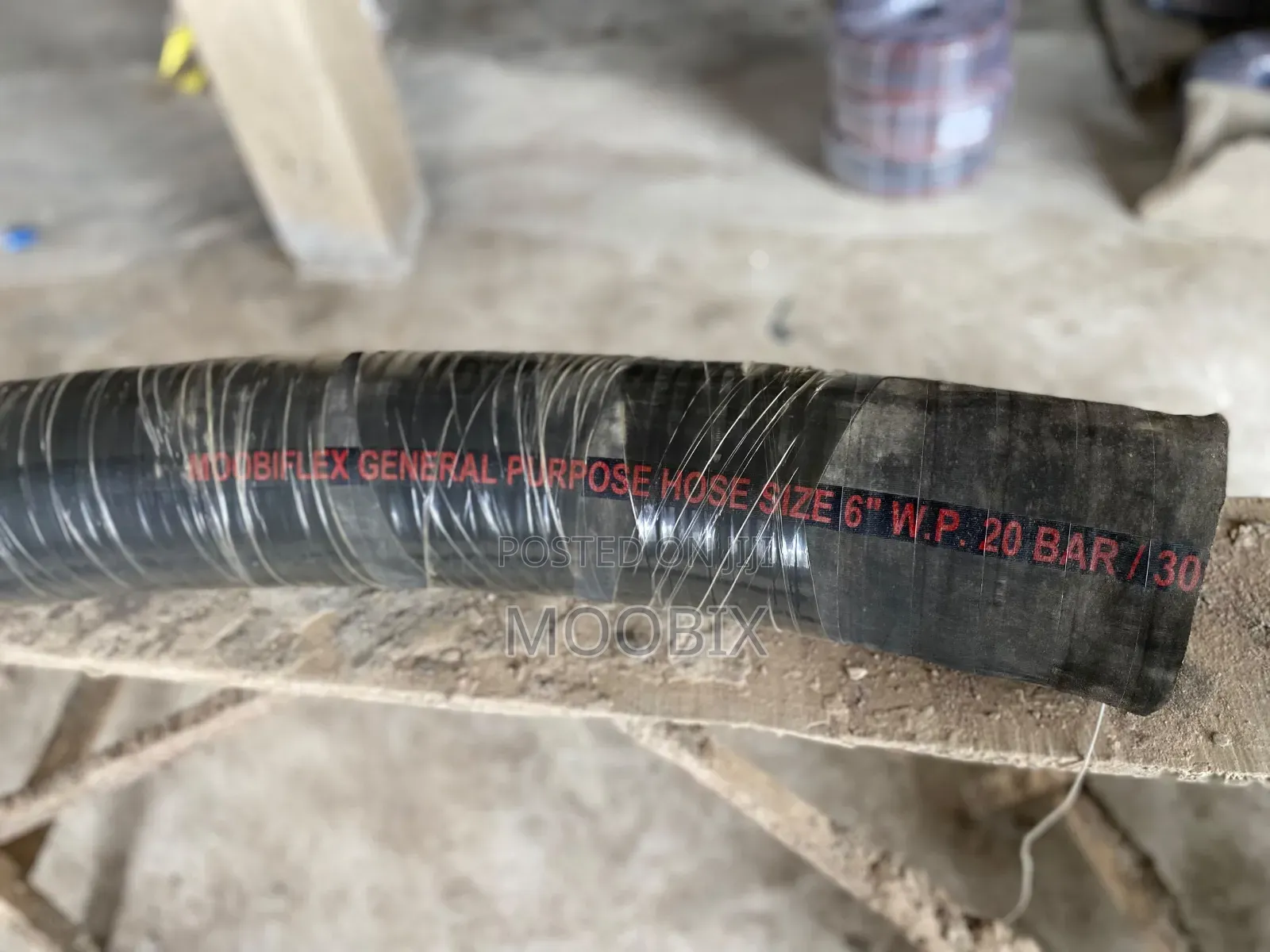 6 Inches Black Hose With Wire Reinforced