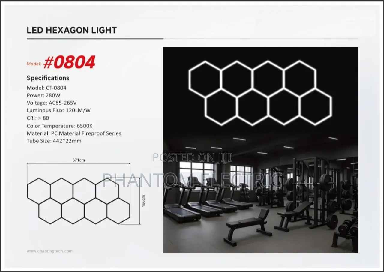 8set Led Hexagon Linear Lighting #0804