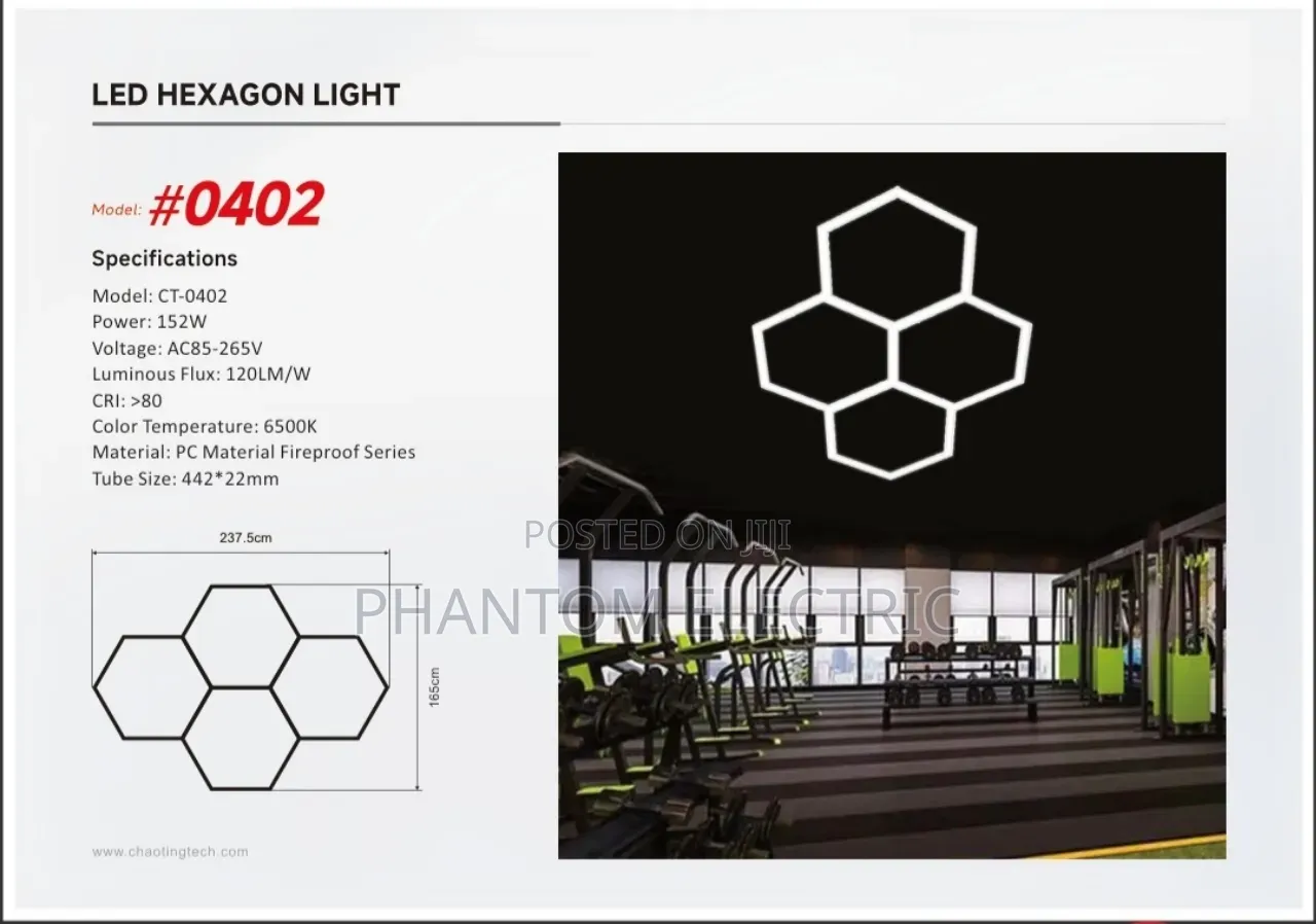 4set Led Hexagon Linear Lighting #0402