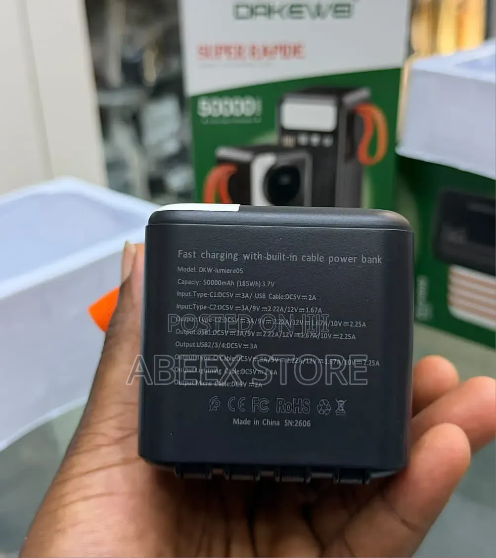 50,000mAh Capacity Inbuilt Powerbank