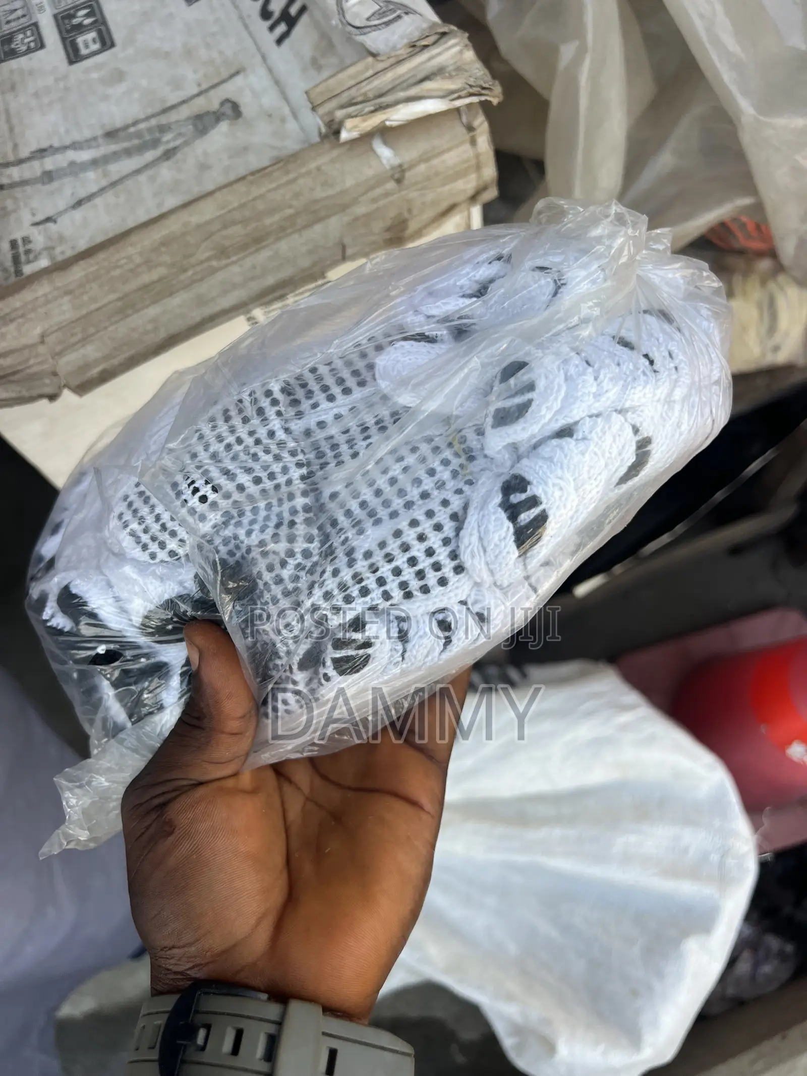 White Cotton Knit Work Gloves