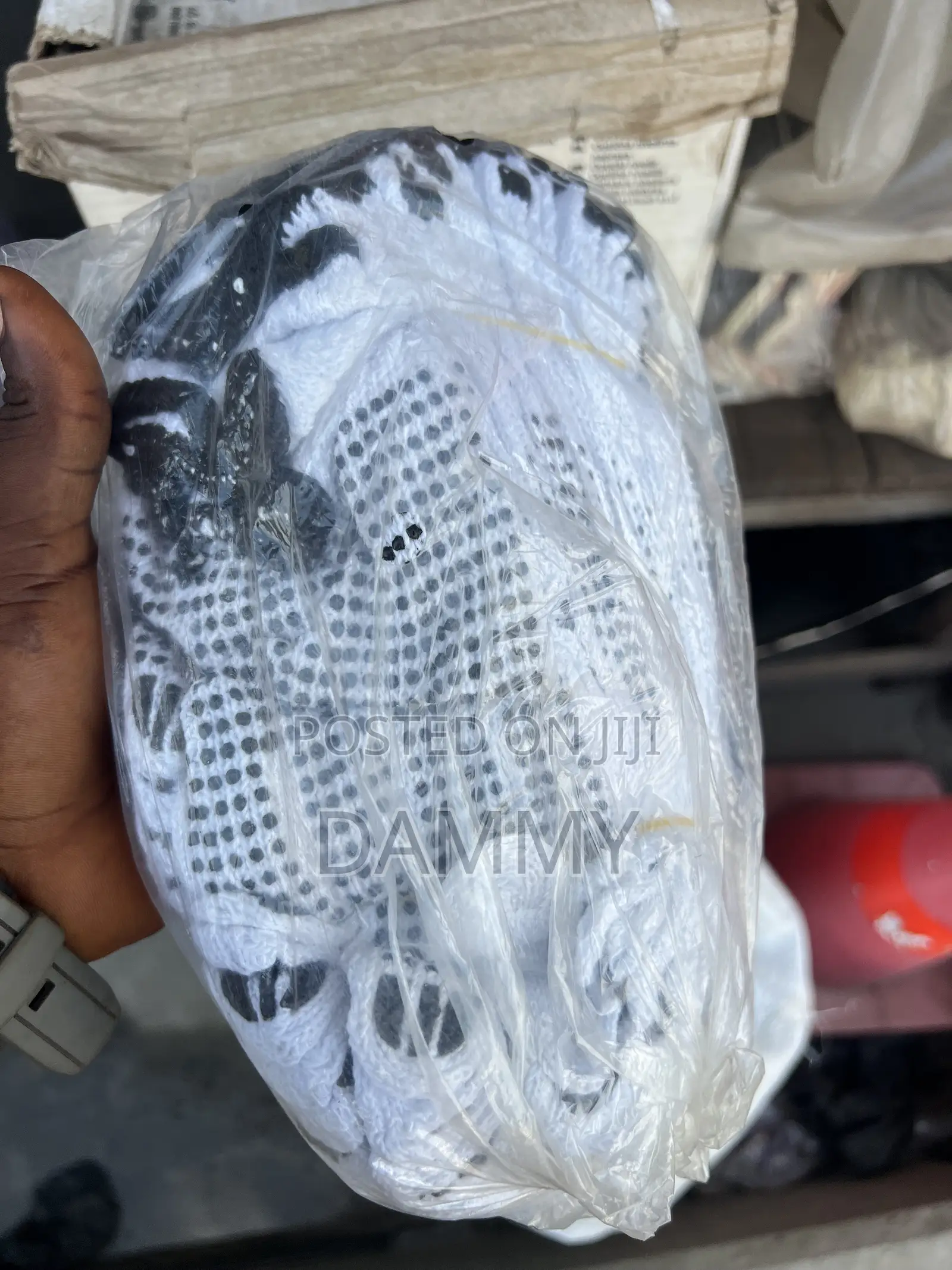 White Cotton Knit Work Gloves