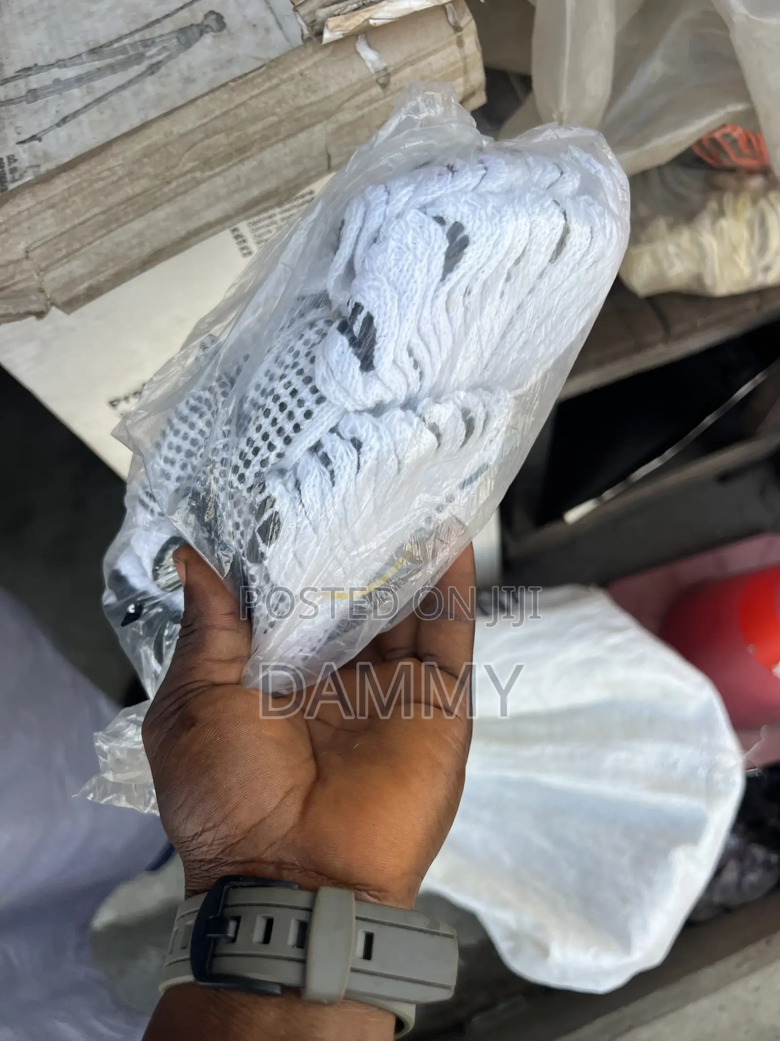 White Cotton Knit Work Gloves