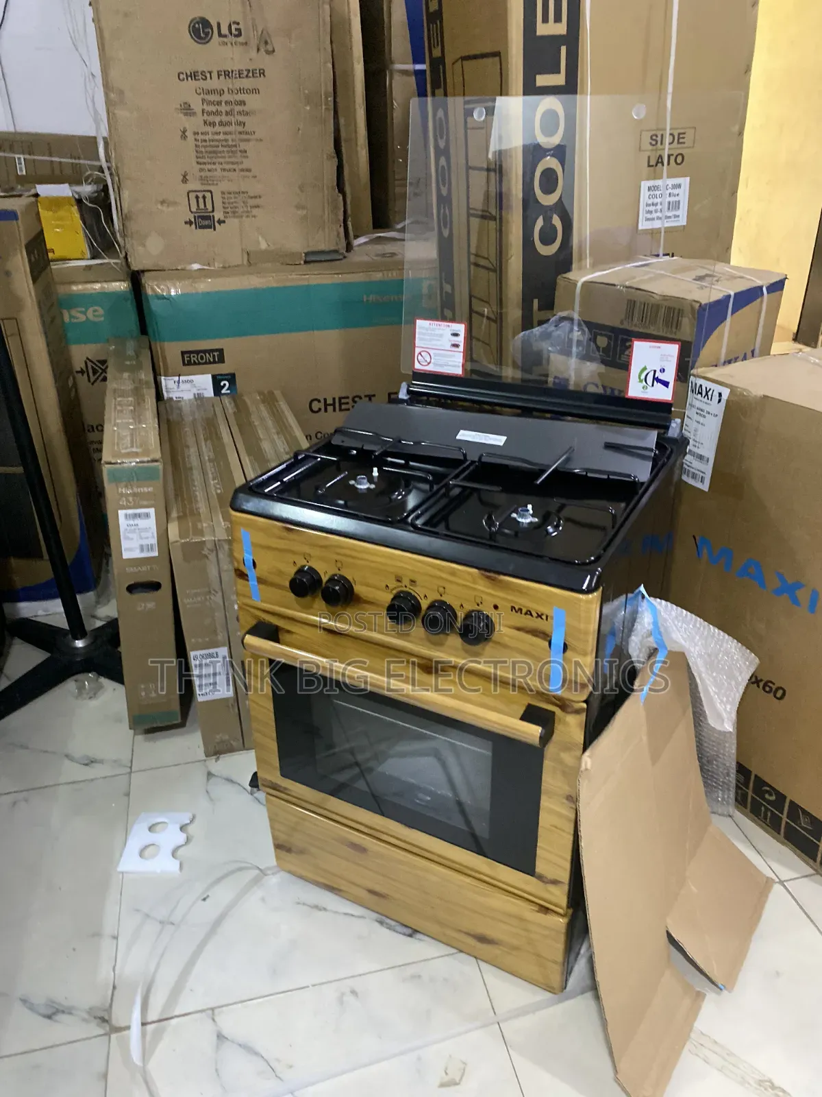 Maxi 60x60 Cm 3+1 Standing Gas Cooker With Auto Ignition