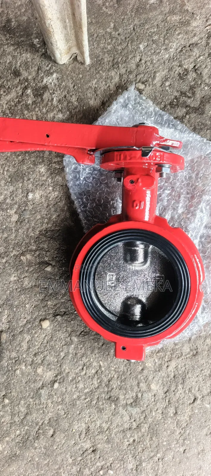 Butterfly Valve 4" Wafer Type Lever Operated Ductile Iron Red
