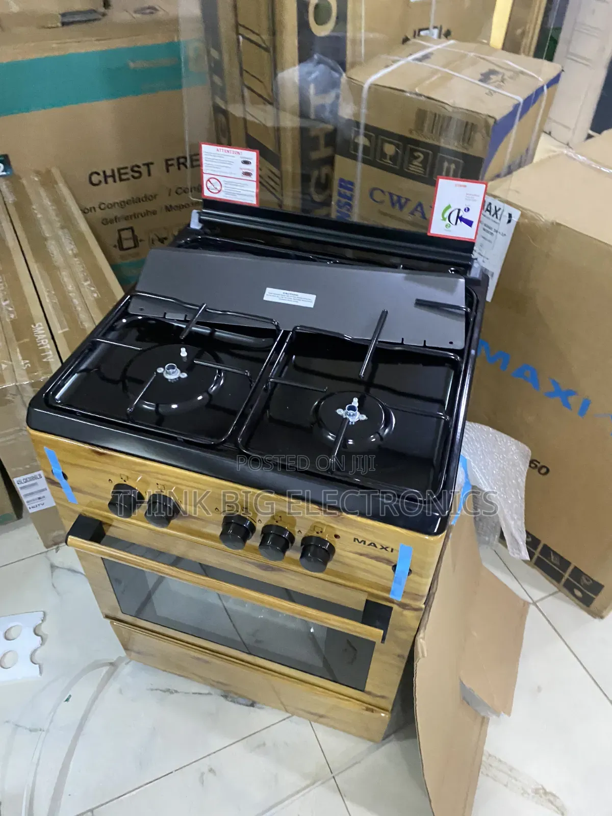 Maxi 6060 (3+1) Wood Design Standing Gas Cooker With Oven