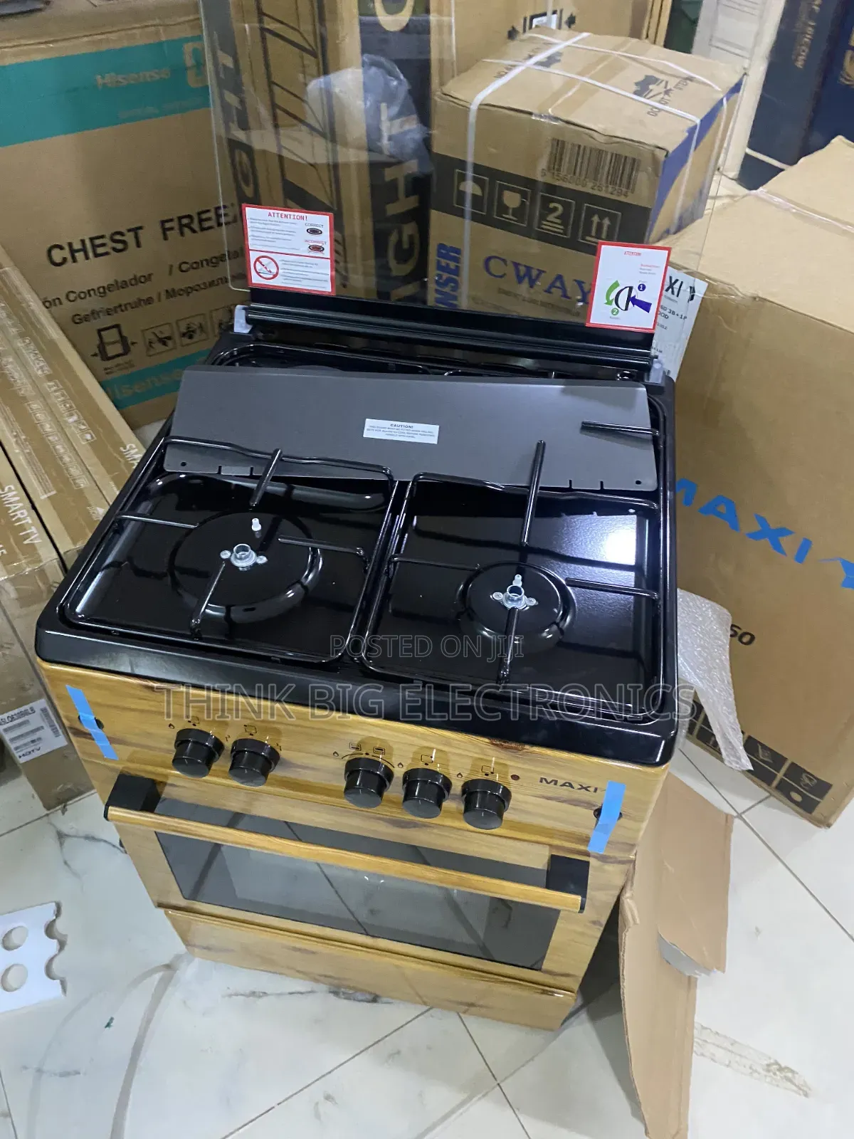 Maxi 6060 (3+1) Wood Design Standing Gas Cooker With Oven
