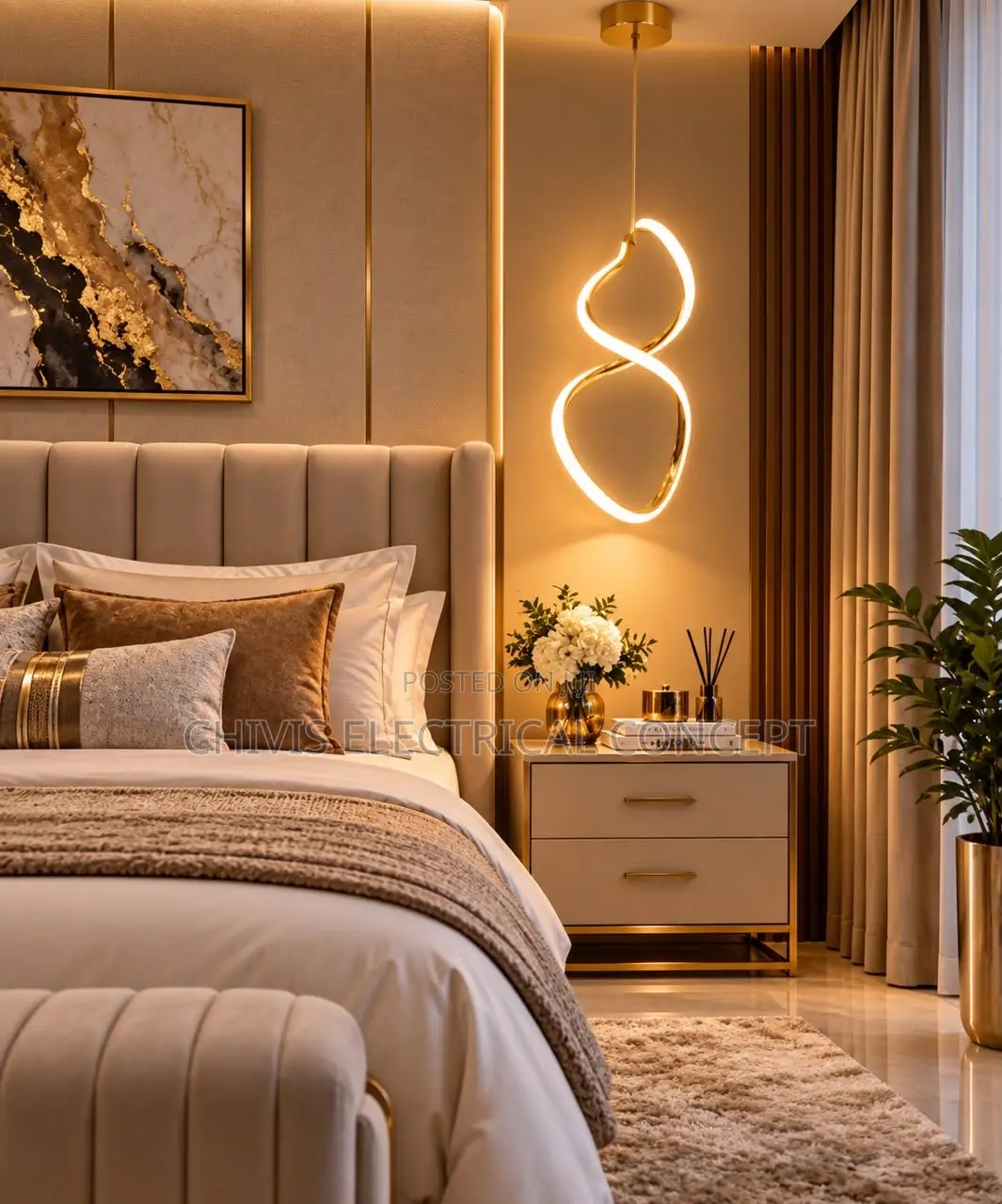 Luxury LED Dropping Pendant Chandelier