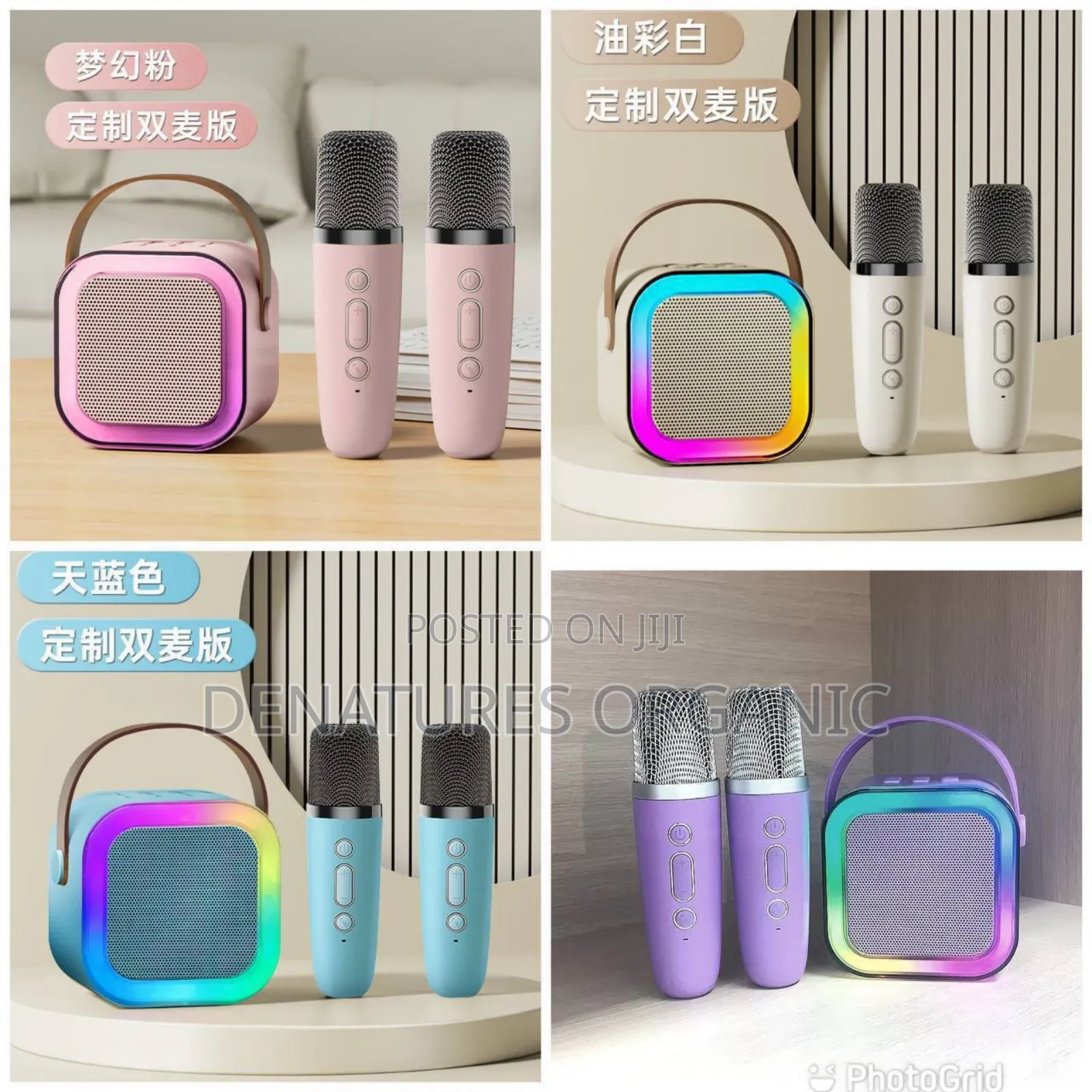Mini Portable Karaoke Speaker With 2 Wireless Microphones