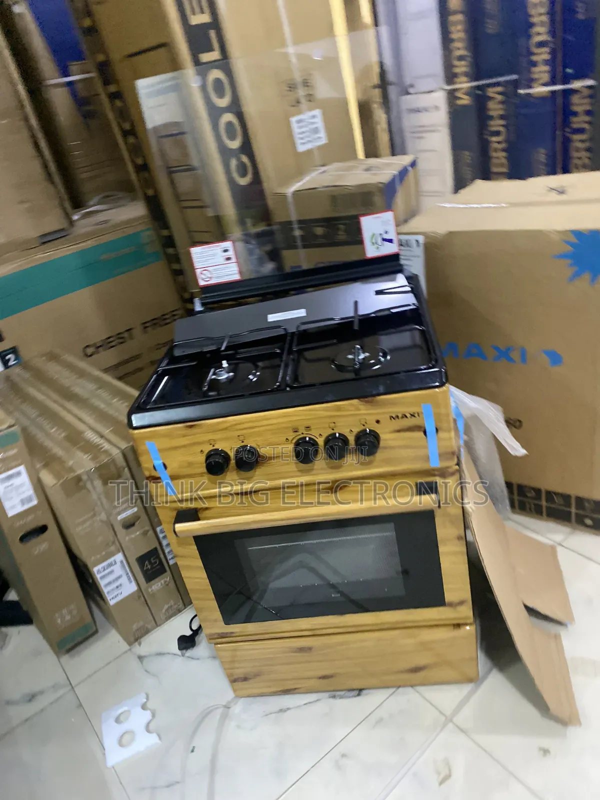 Stylish Maxi 3+1 Wood Design Gas Cooker With Oven